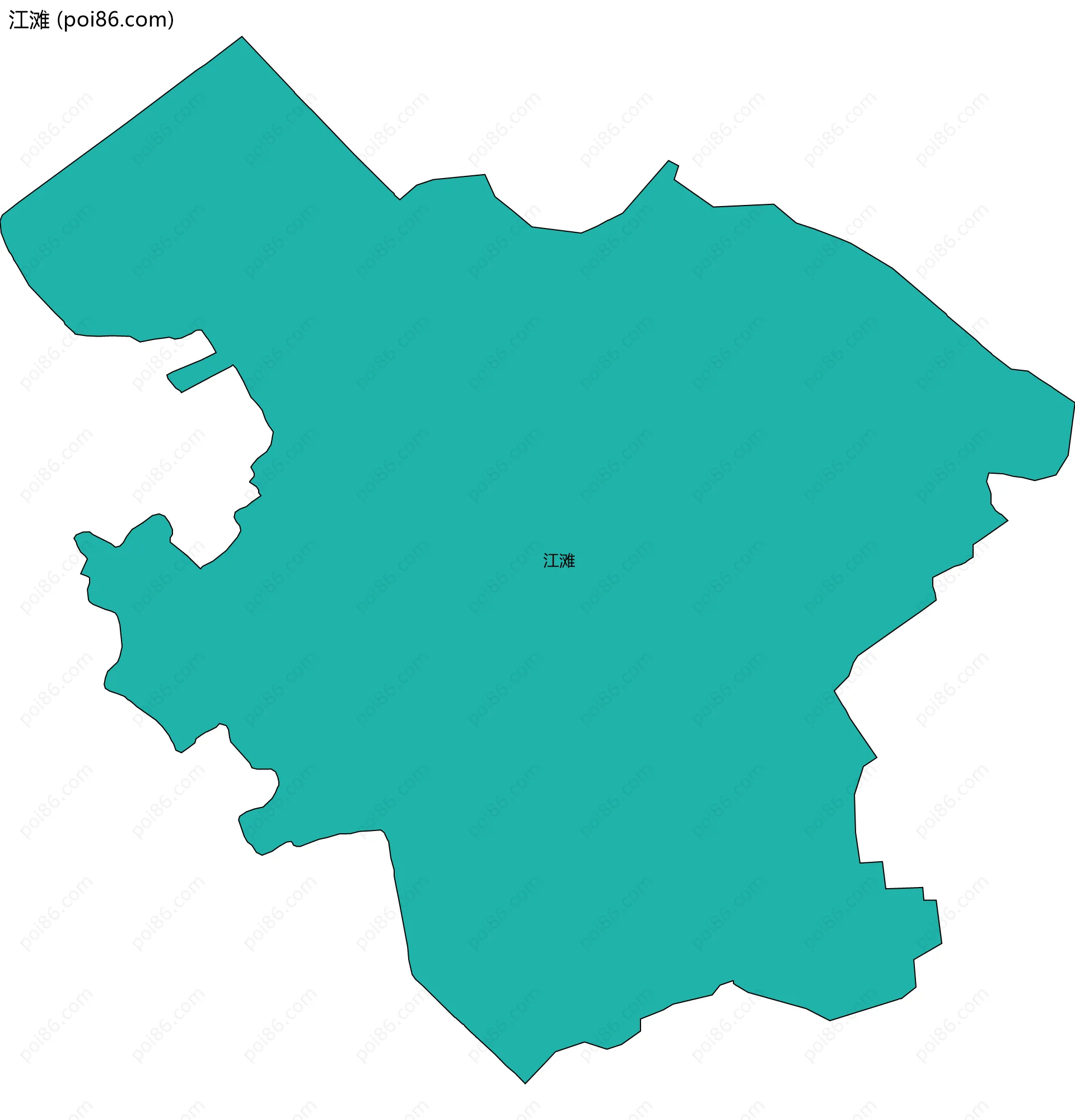 江滩边界地图