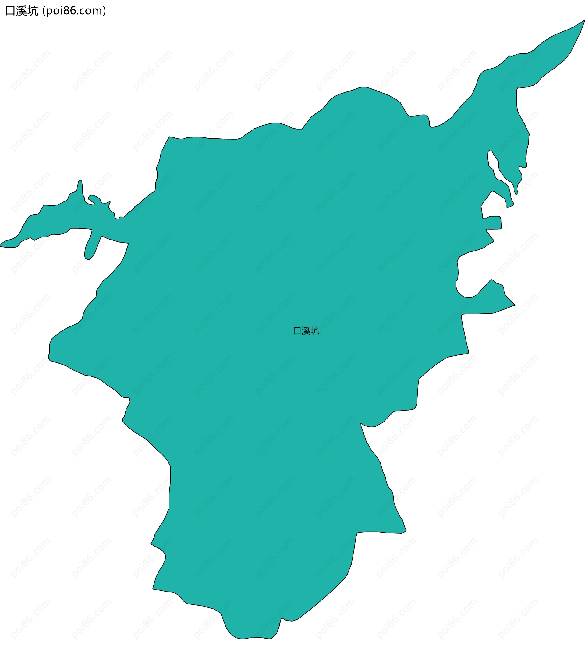 口溪坑边界地图