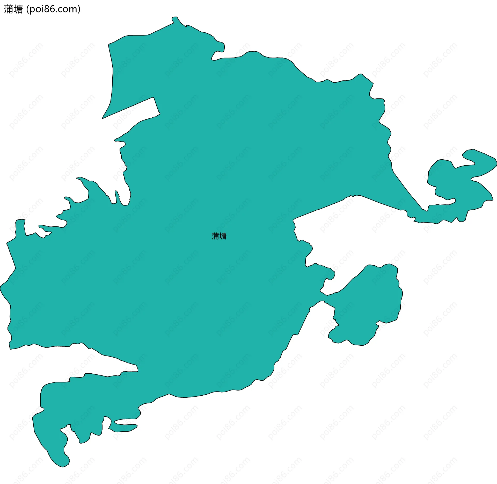 蒲塘边界地图