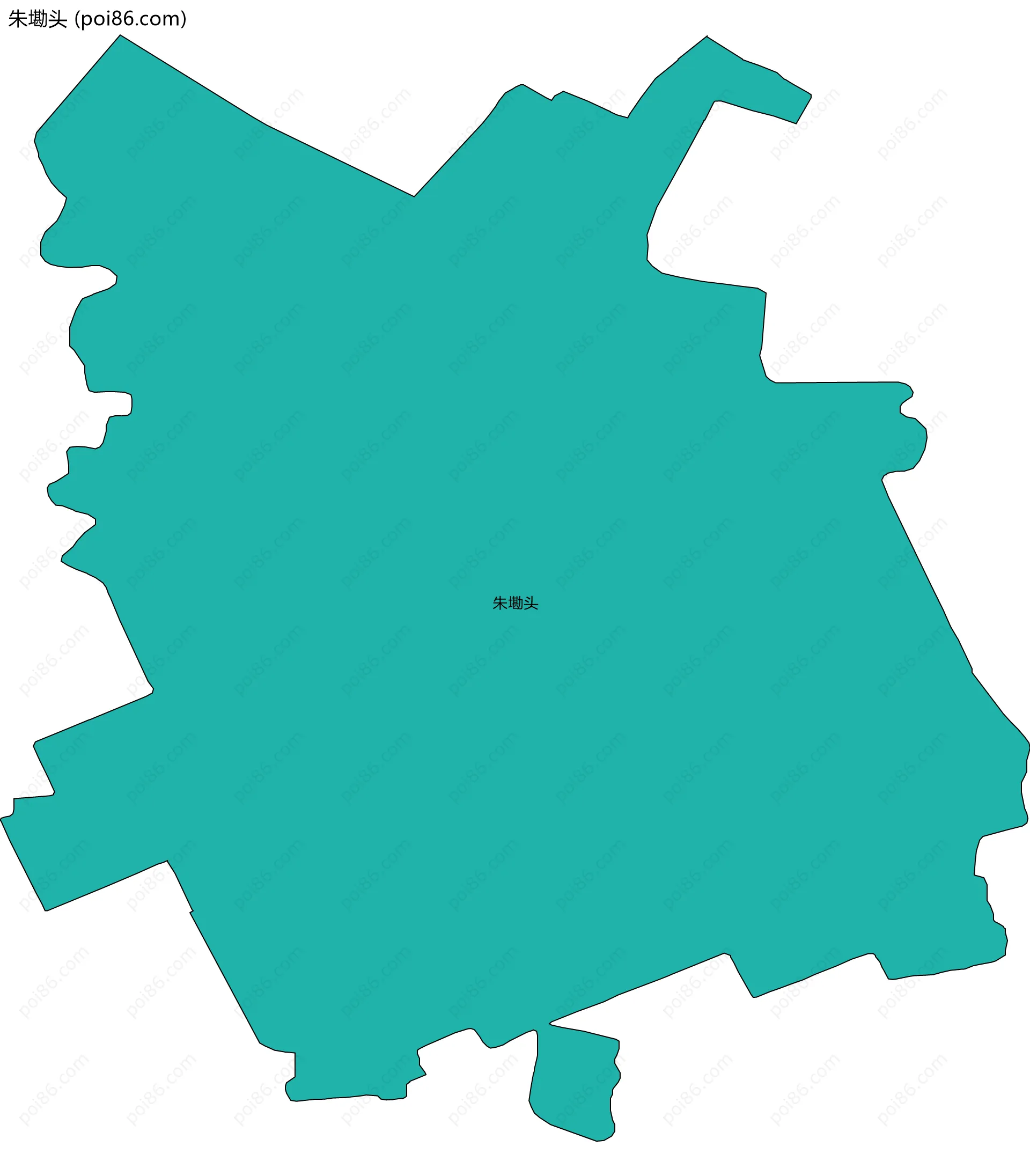 朱墈头边界地图