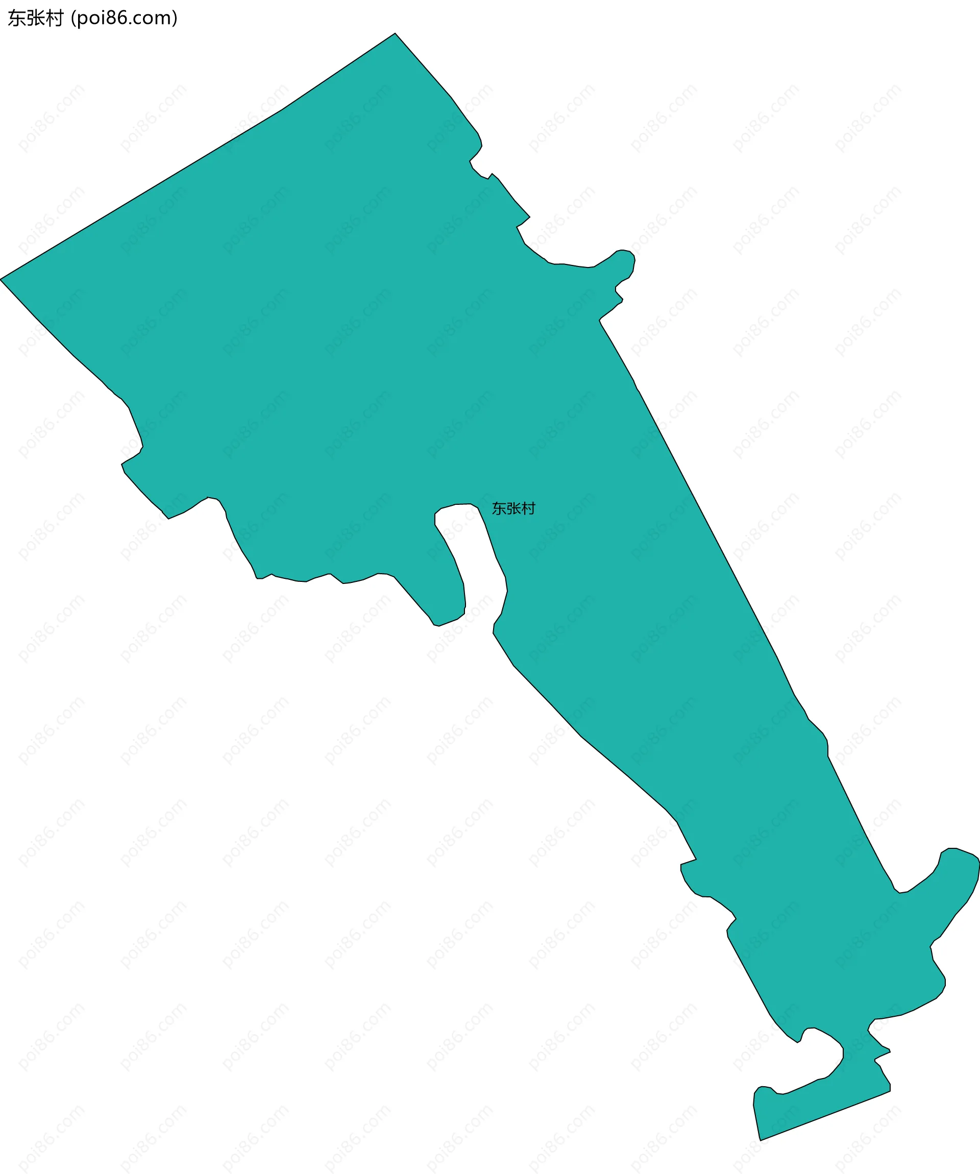 东张村边界地图