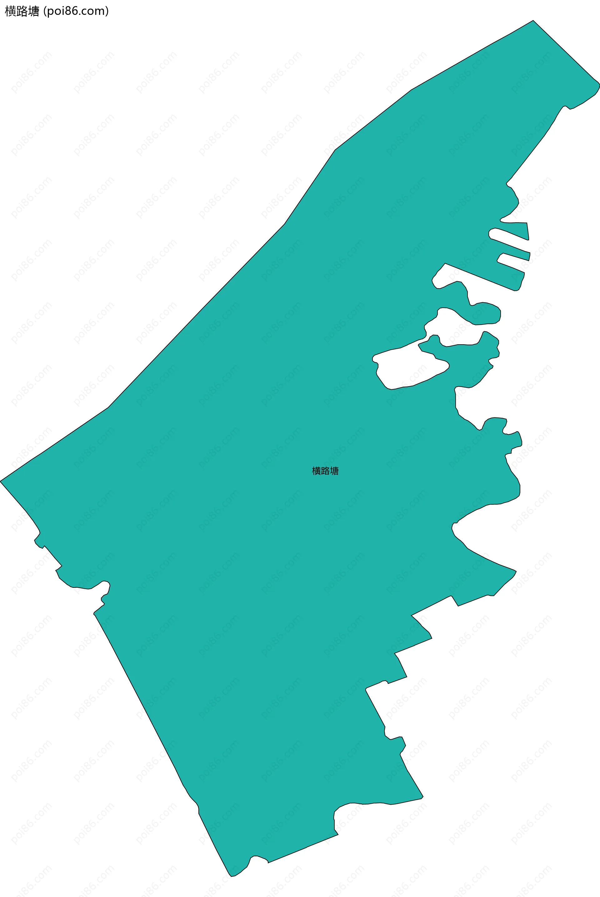 横路塘边界地图