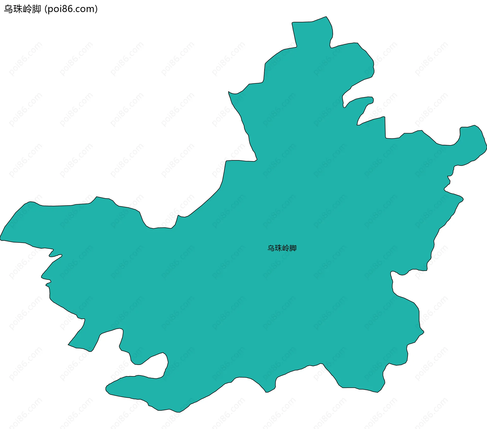 乌珠岭脚边界地图