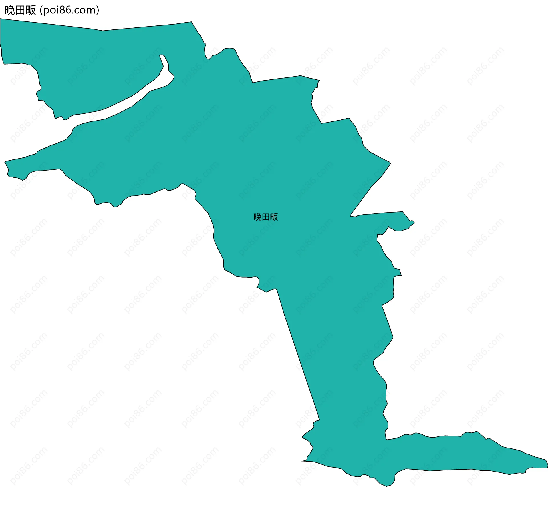 晚田畈边界地图