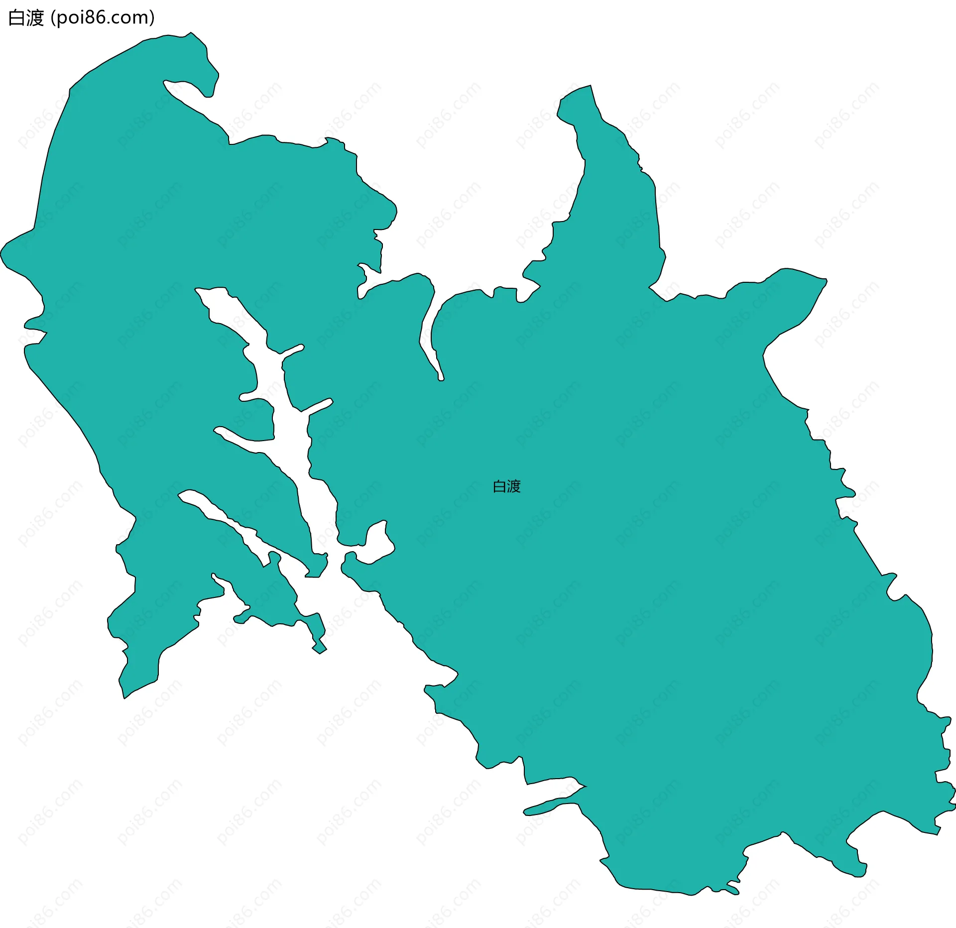 白渡边界地图