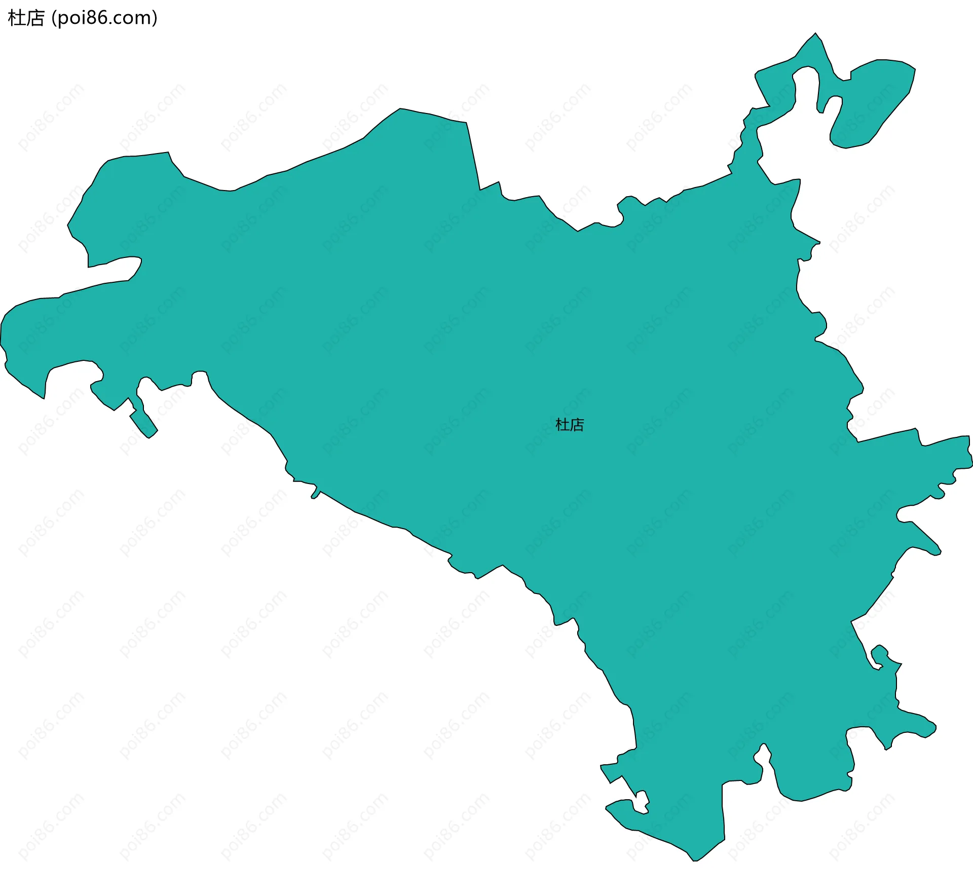 杜店边界地图
