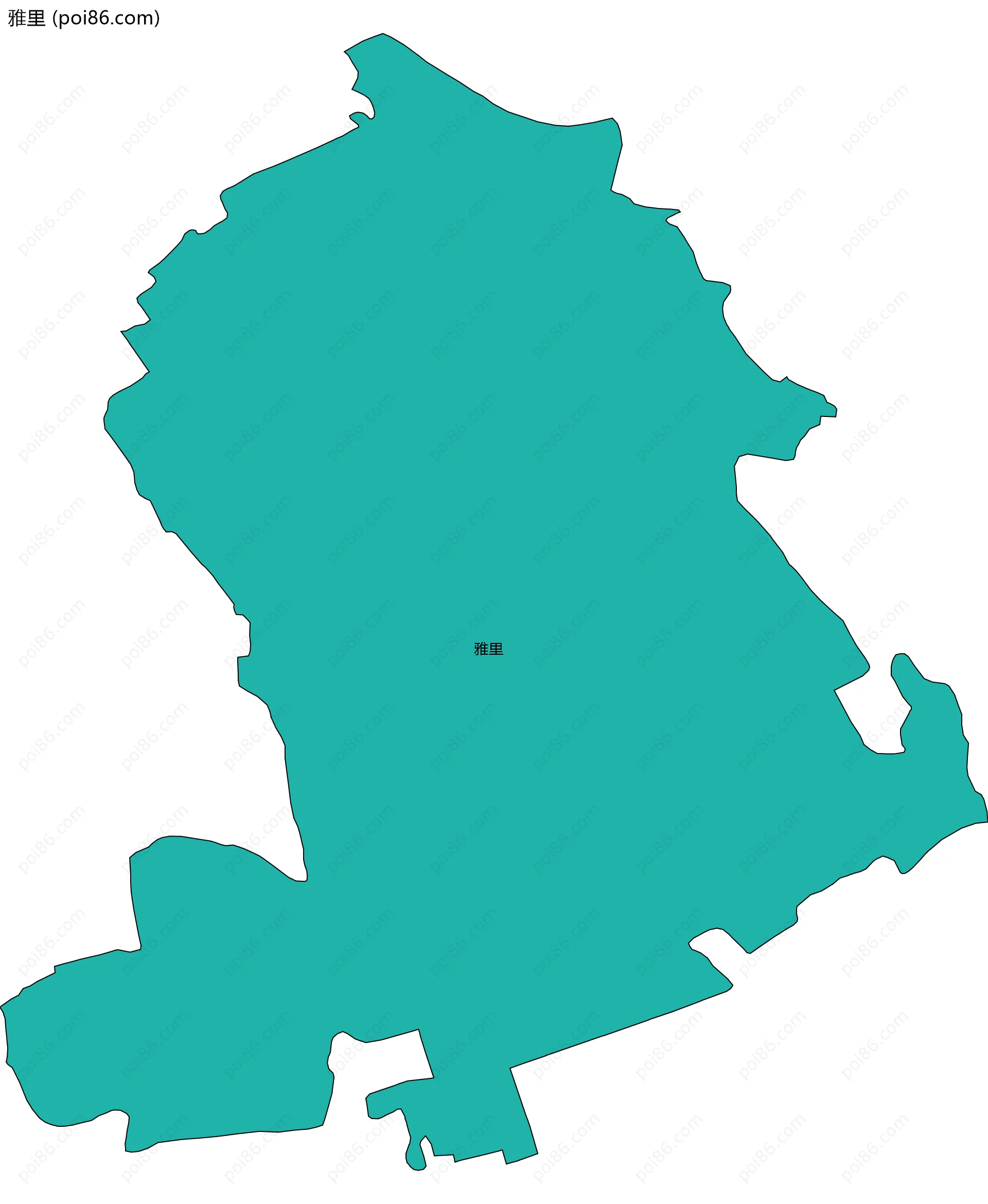 雅里边界地图