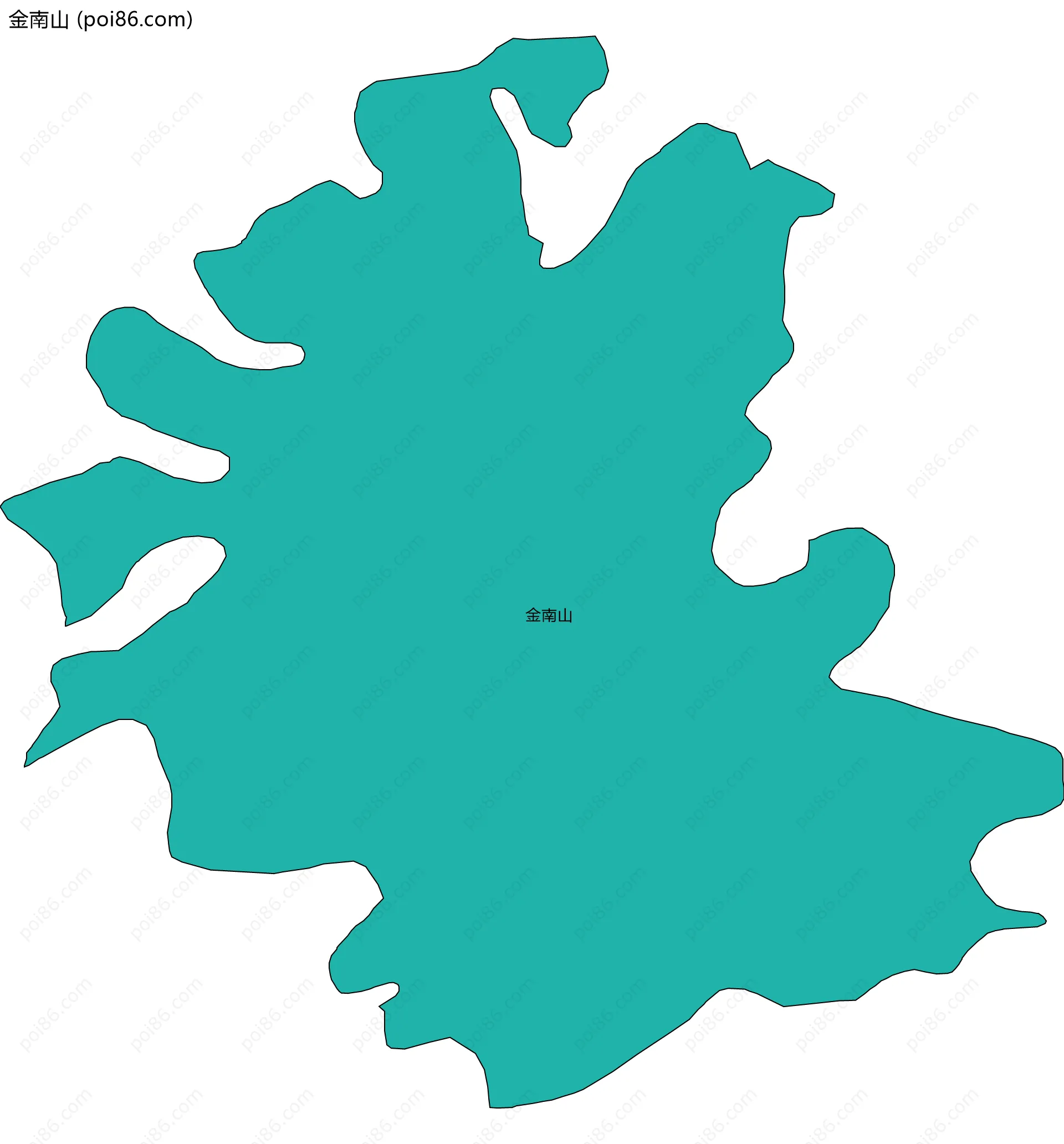 金南山边界地图