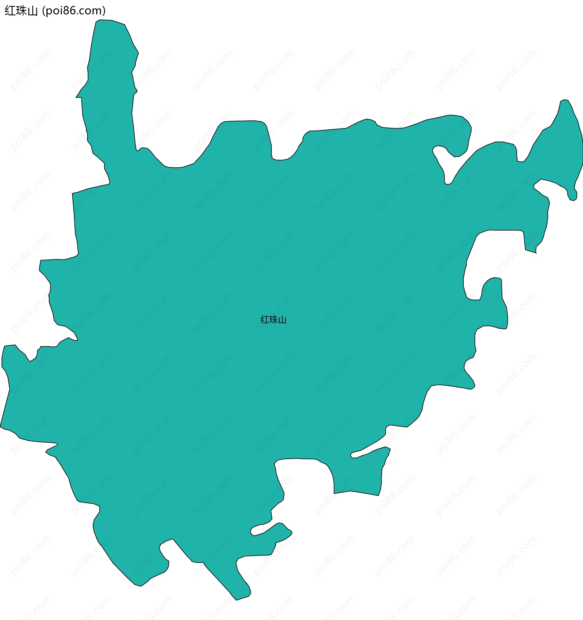 红珠山边界地图
