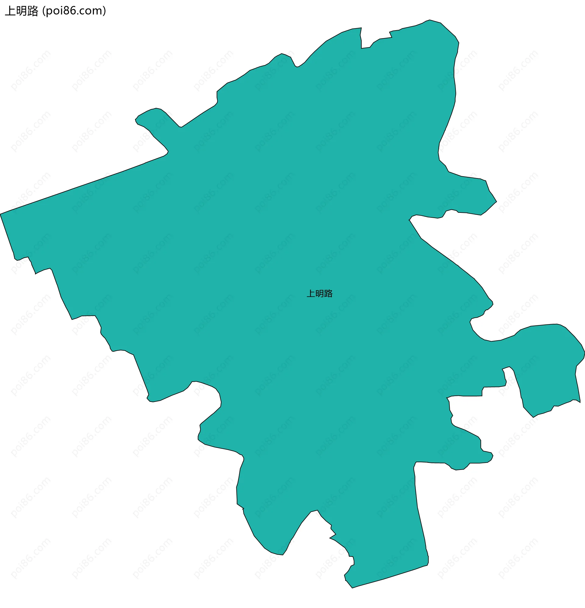 上明路边界地图