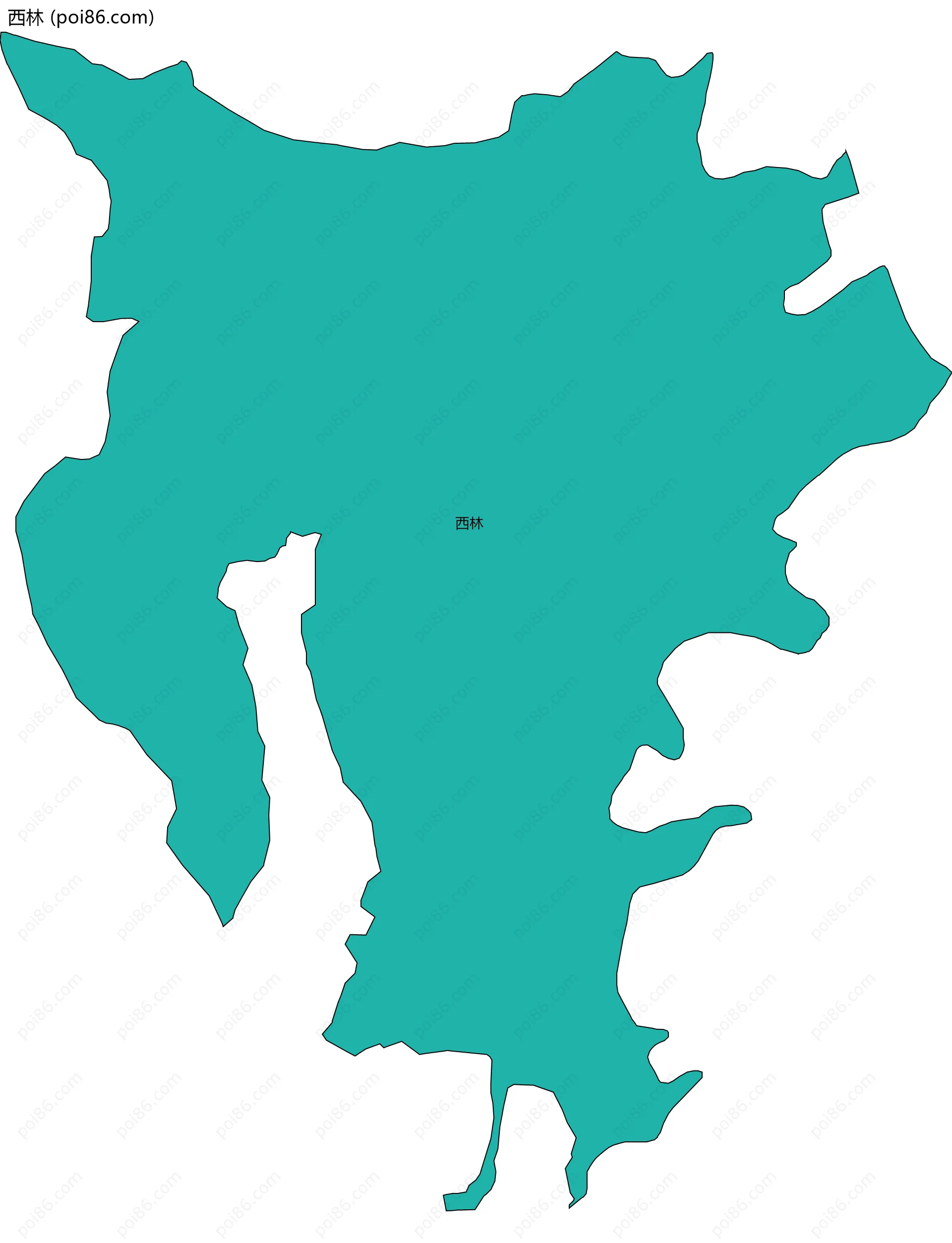 西林边界地图