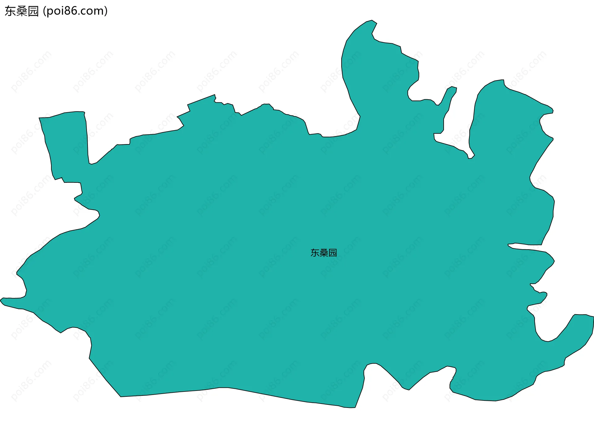 东桑园边界地图