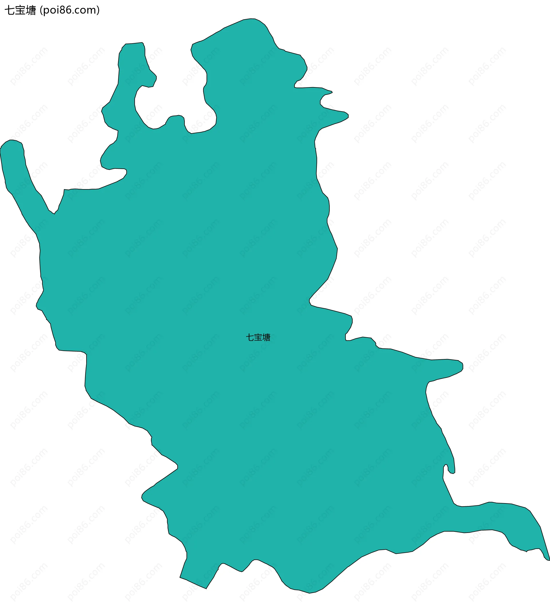 七宝塘边界地图