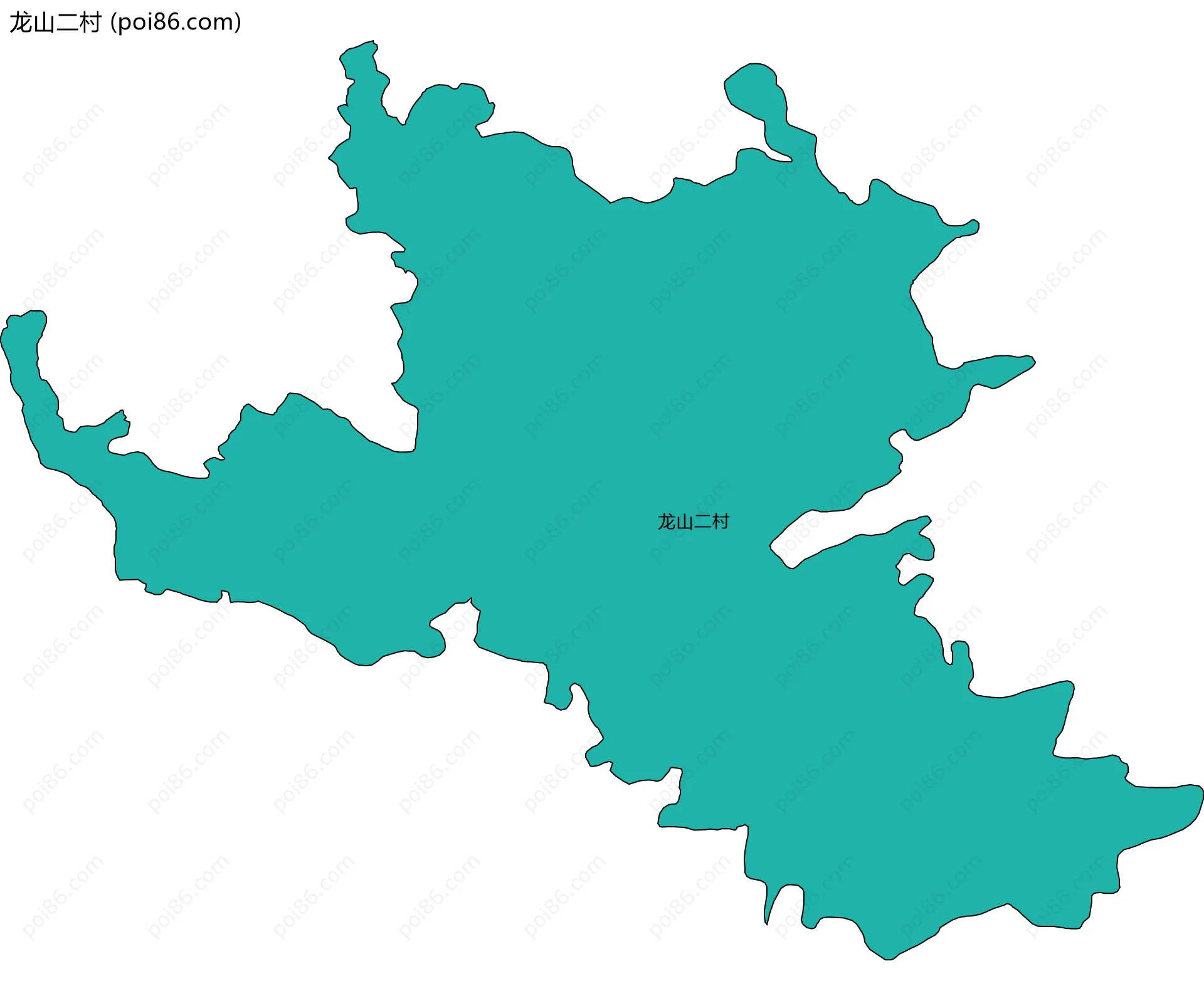 龙山二村边界地图
