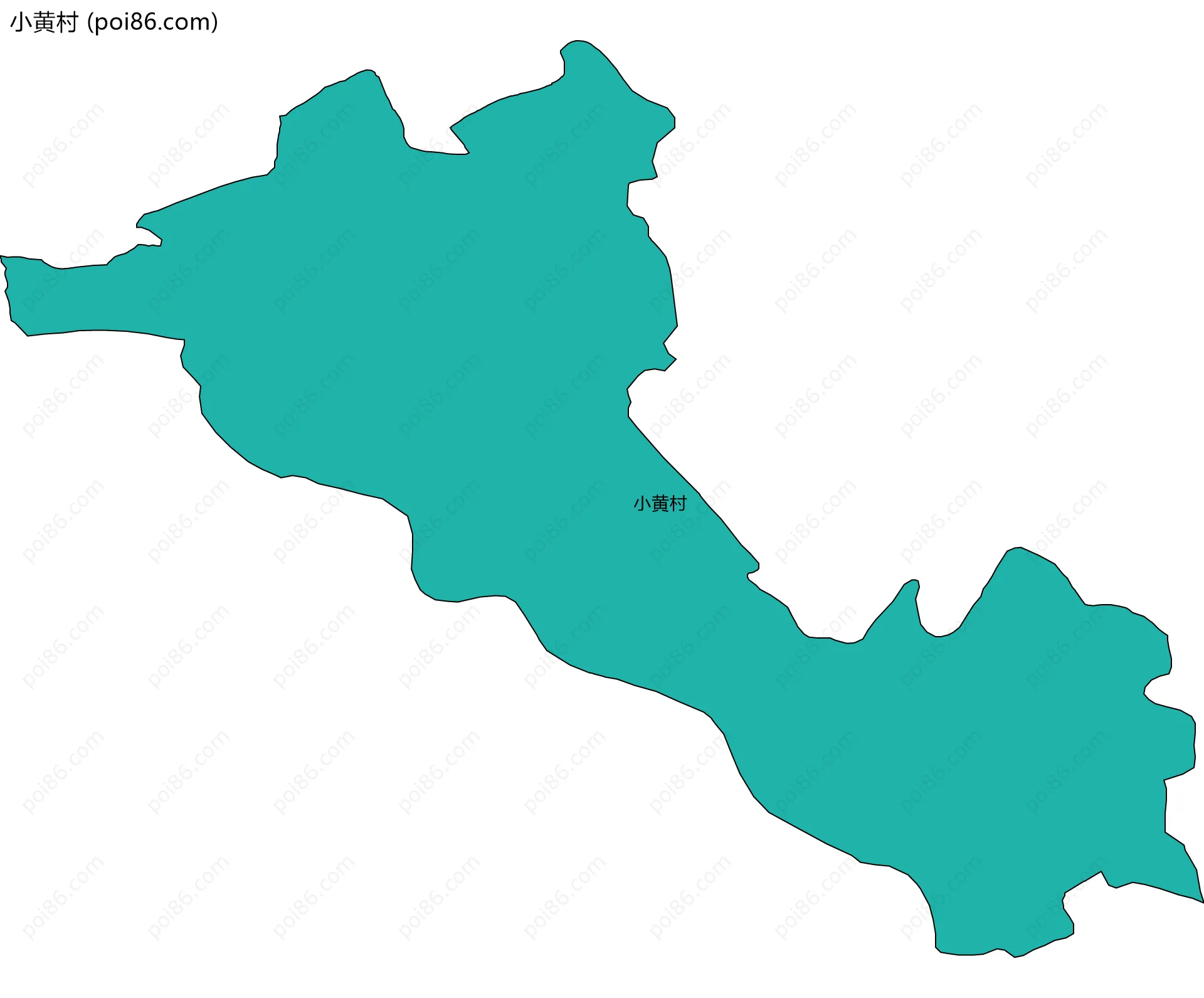 小黄村边界地图