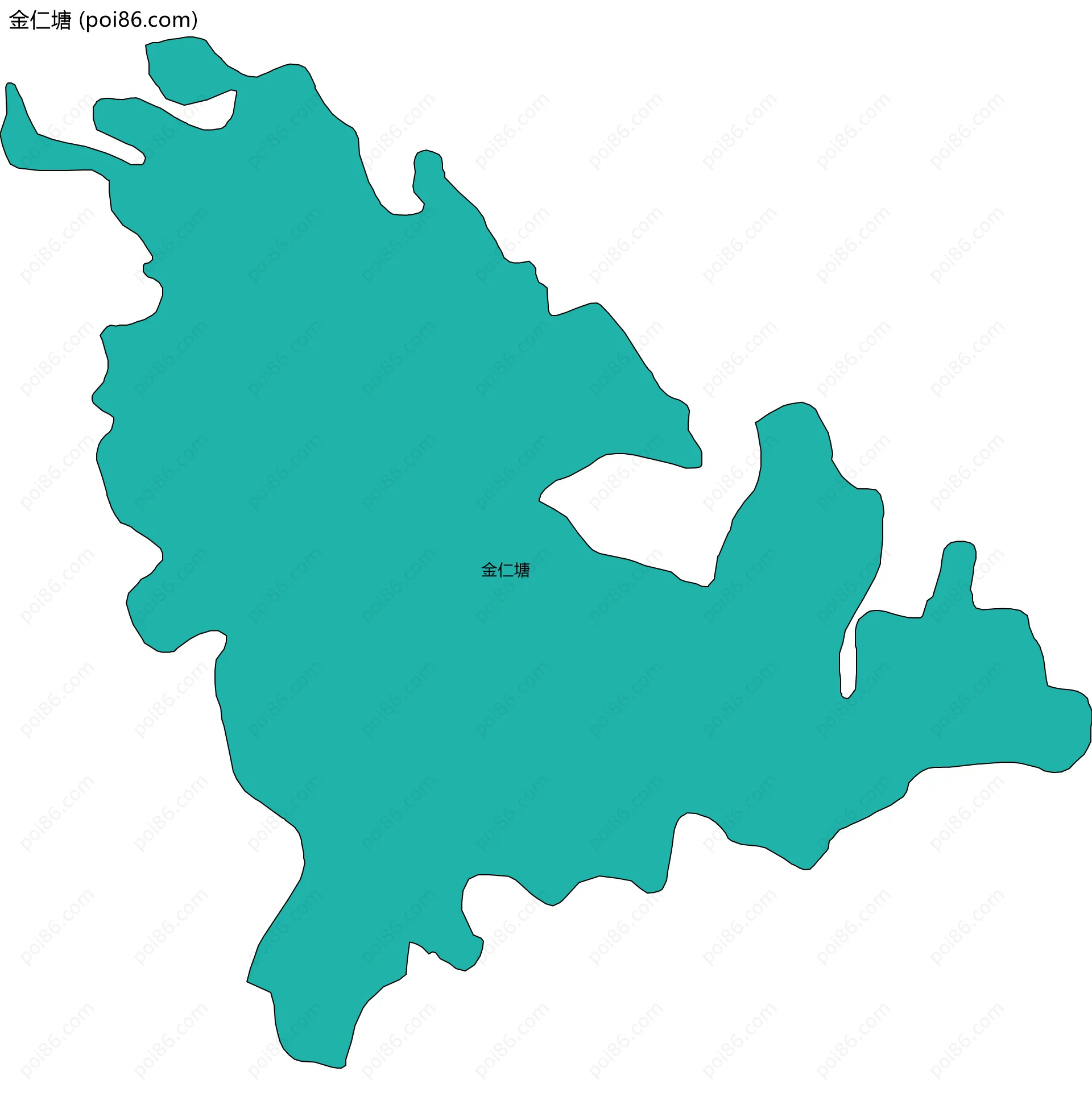 金仁塘边界地图
