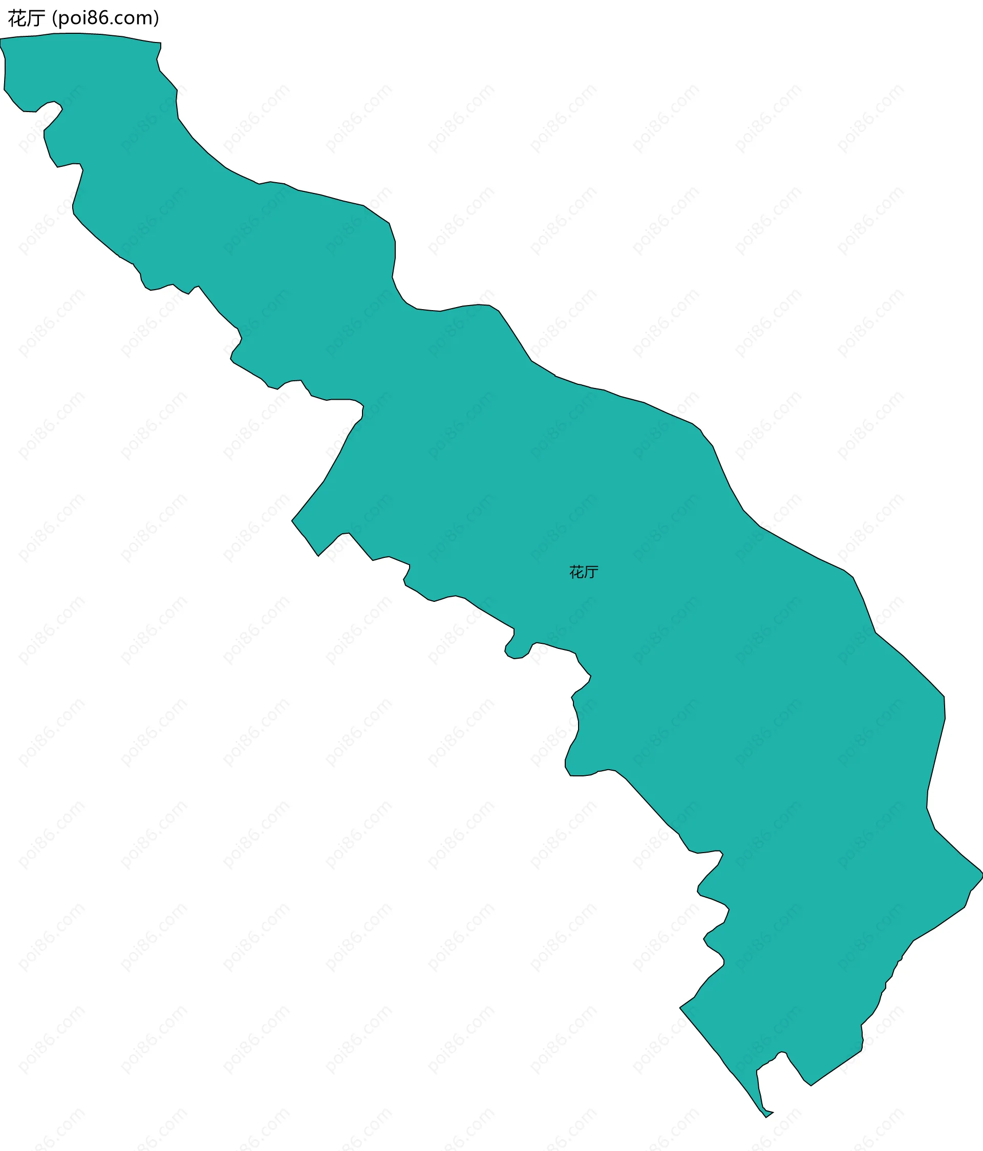 花厅边界地图