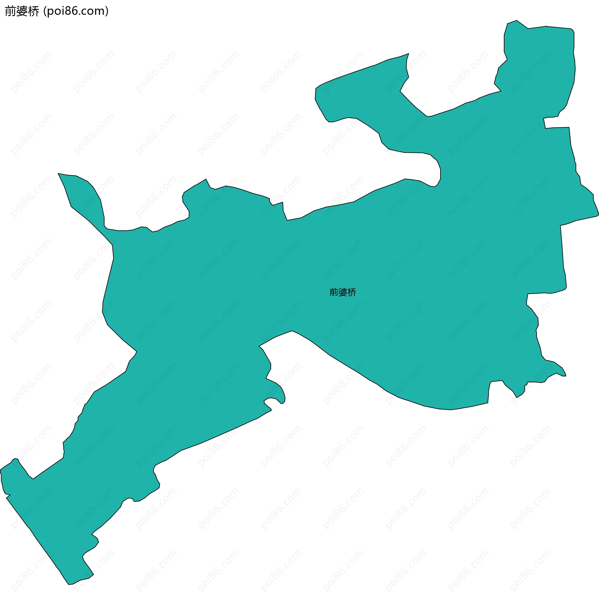 前婆桥边界地图