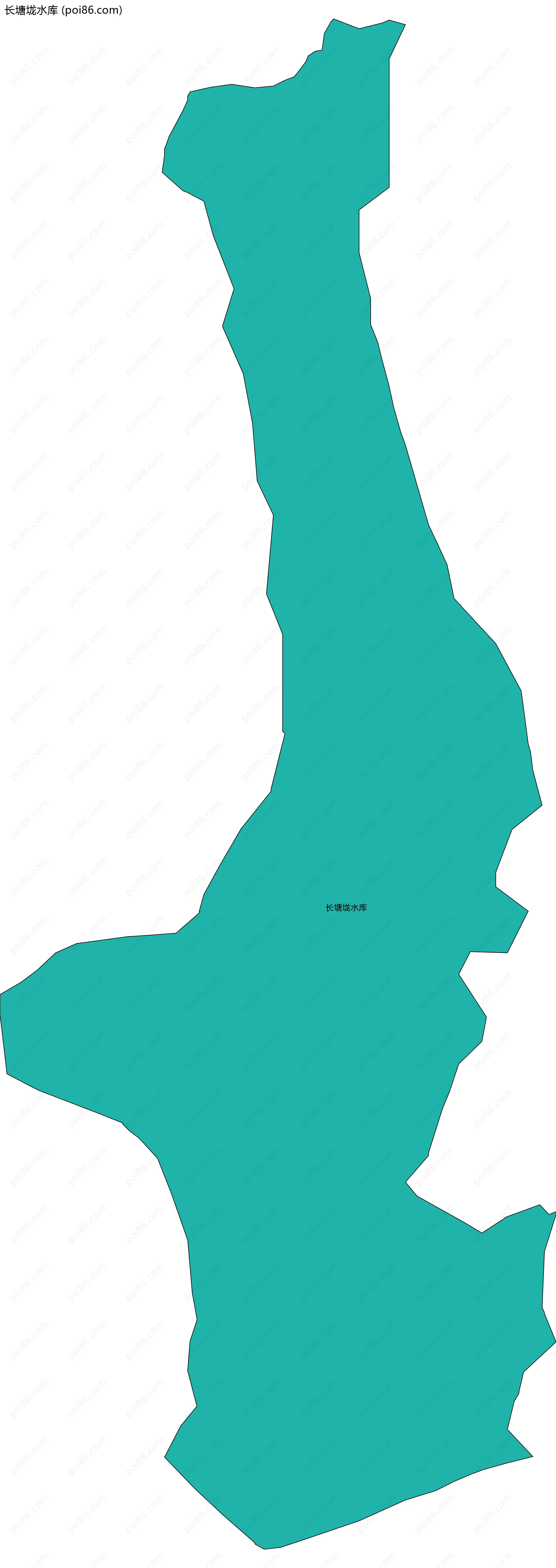 长塘垅水库边界地图