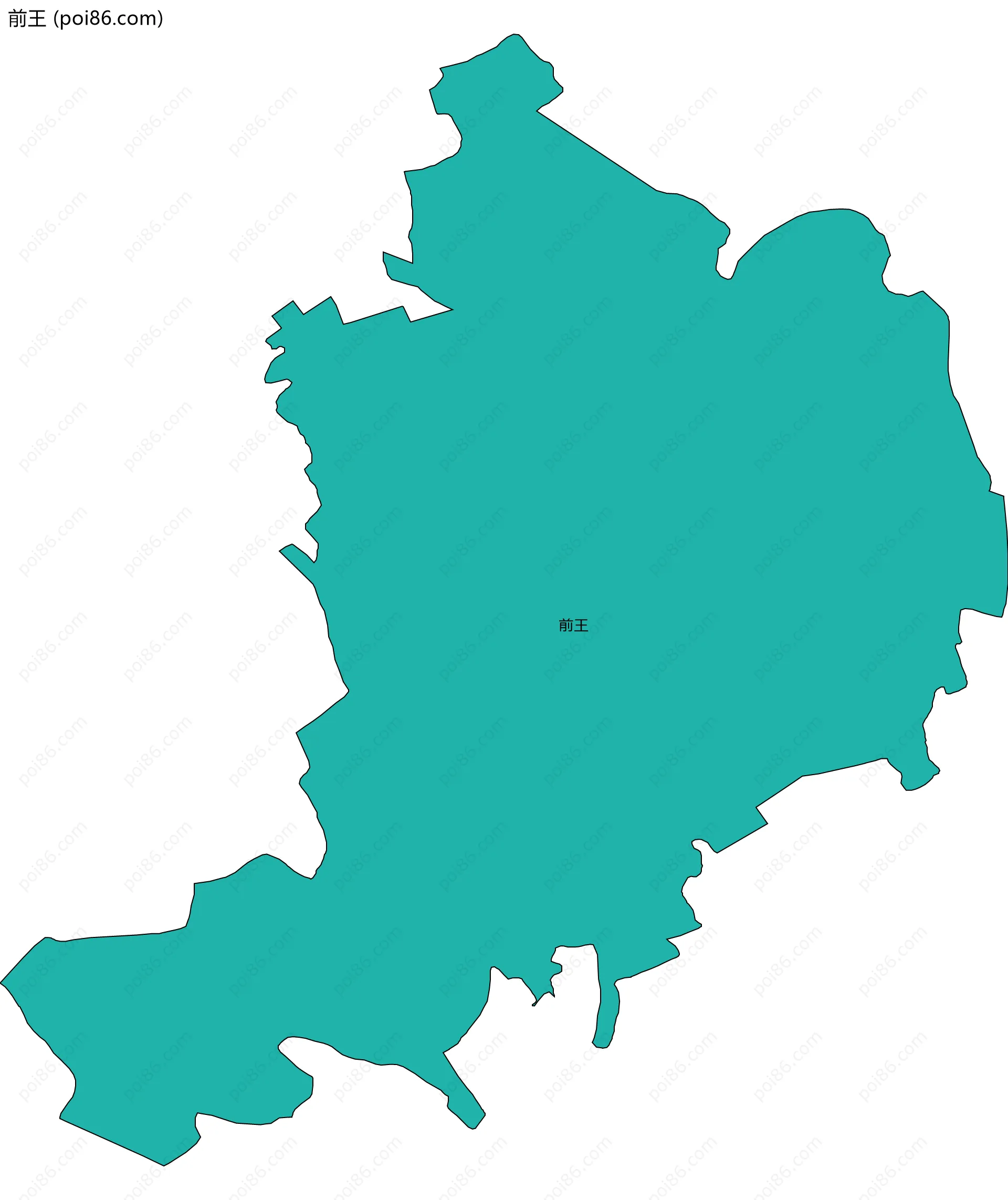 前王边界地图