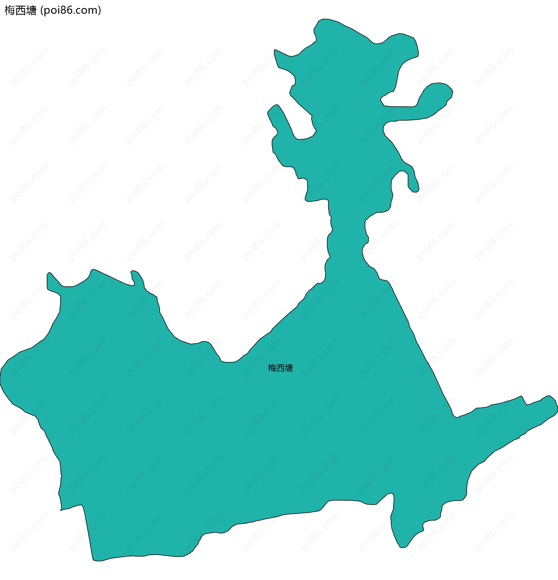 梅西塘边界地图