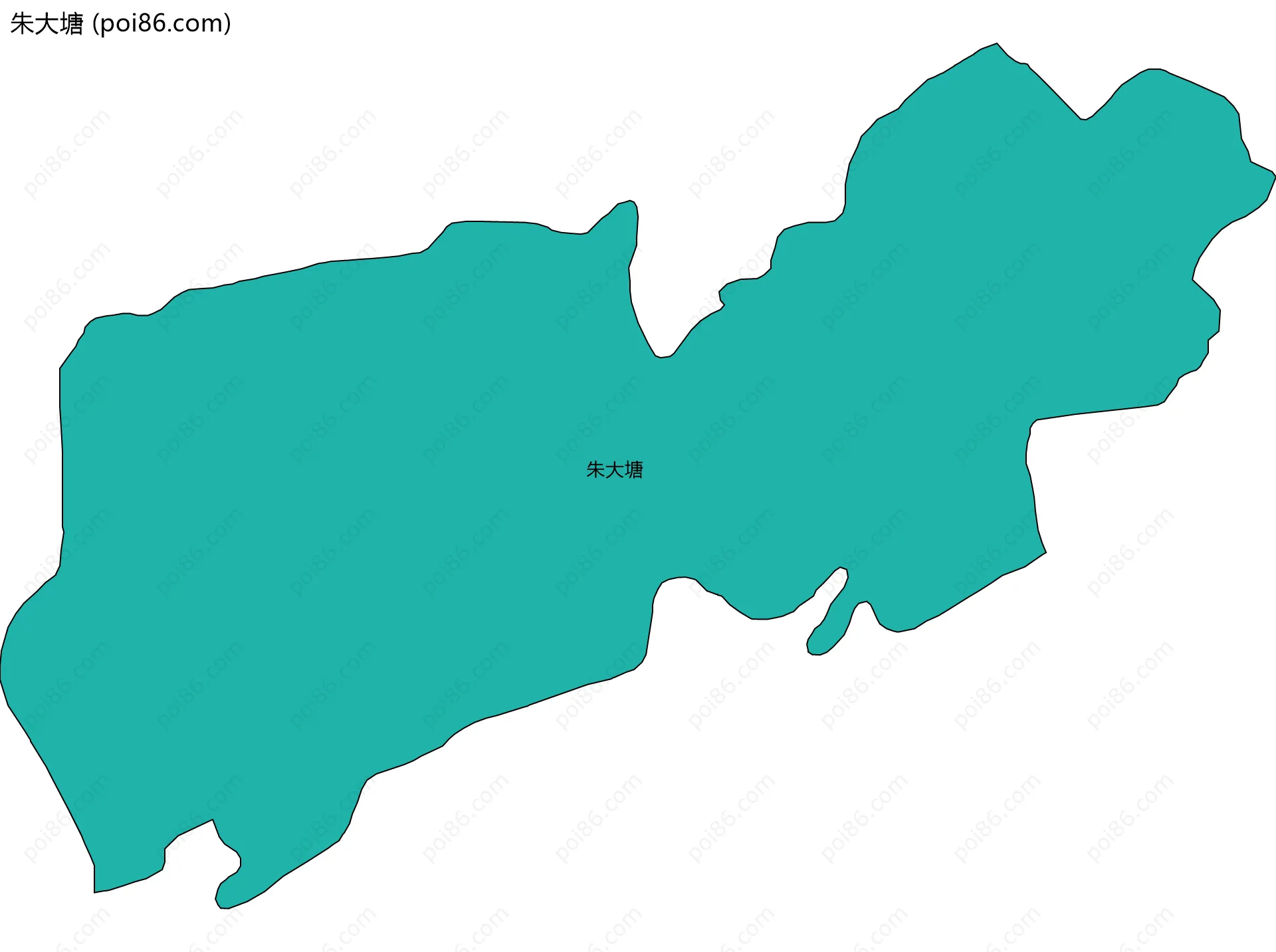 朱大塘边界地图