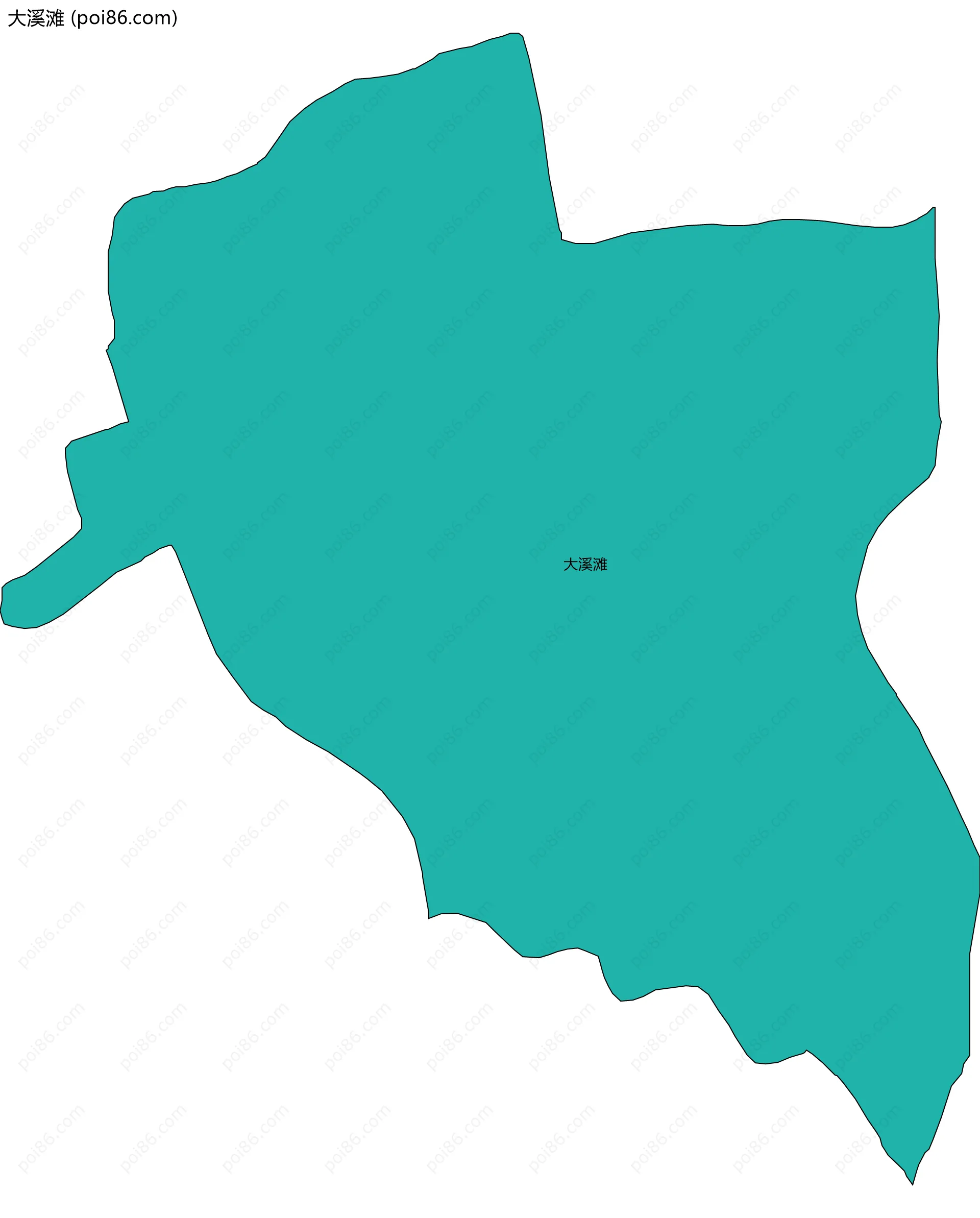 大溪滩边界地图