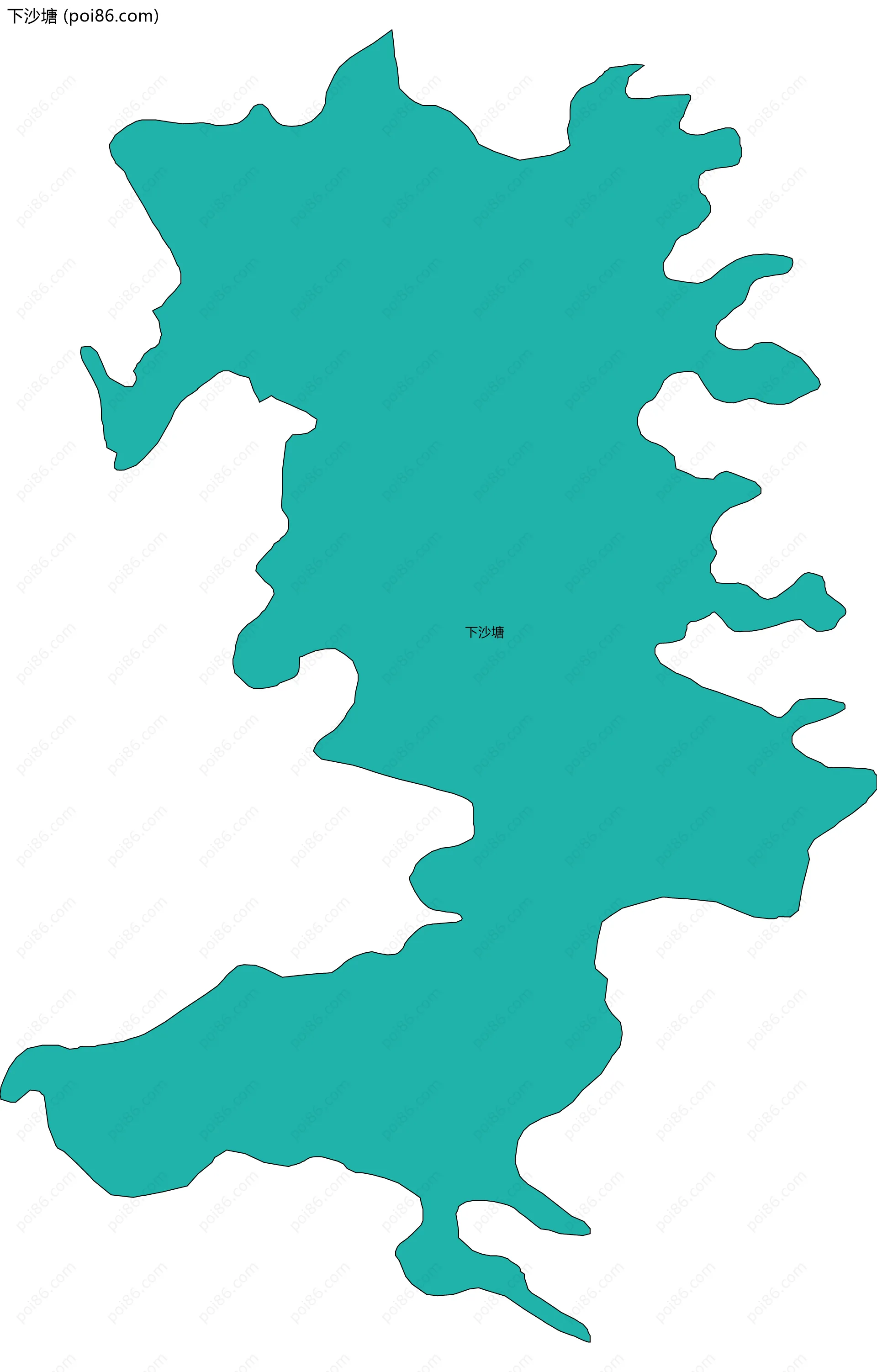 下沙塘边界地图