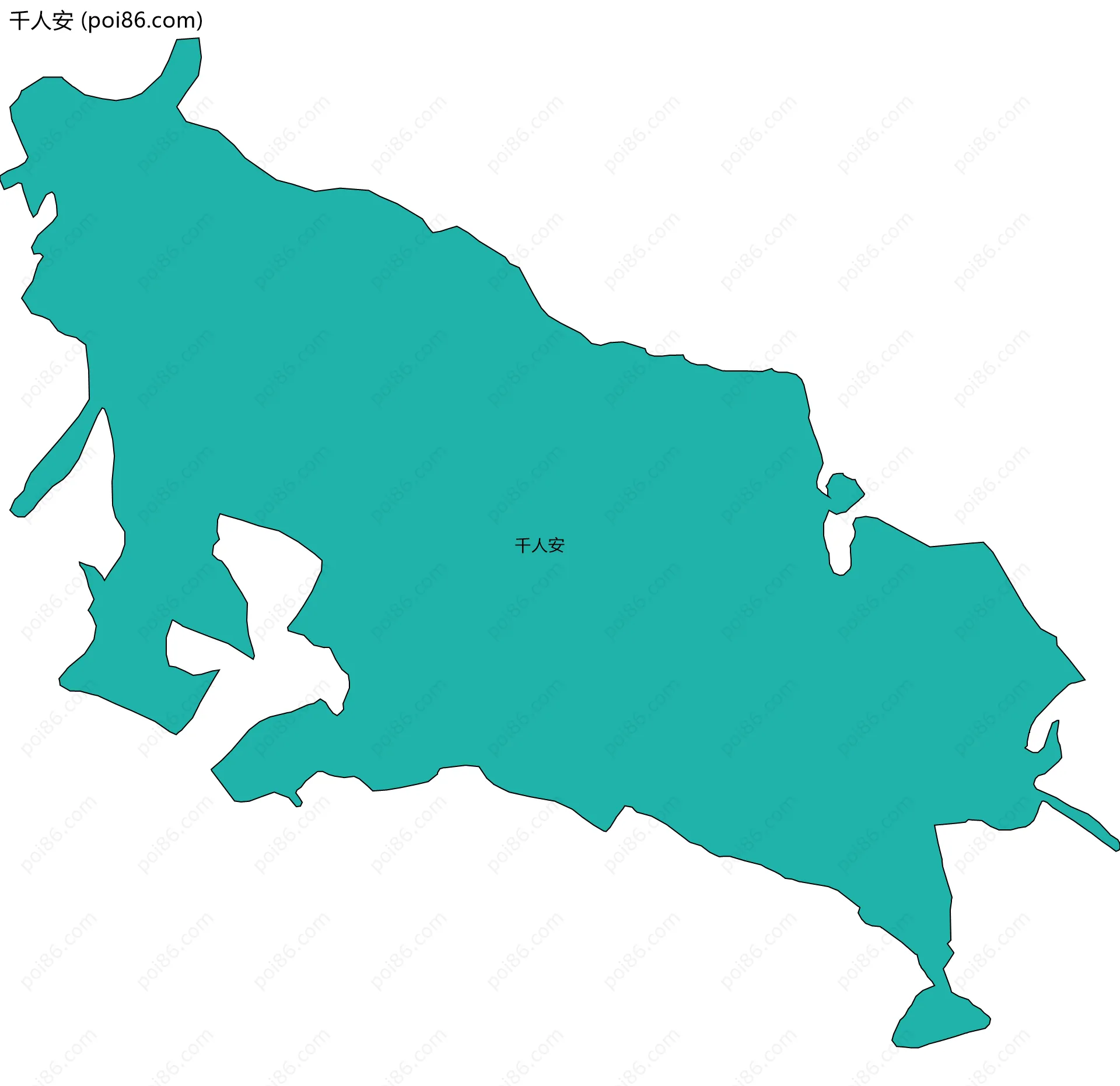 千人安边界地图