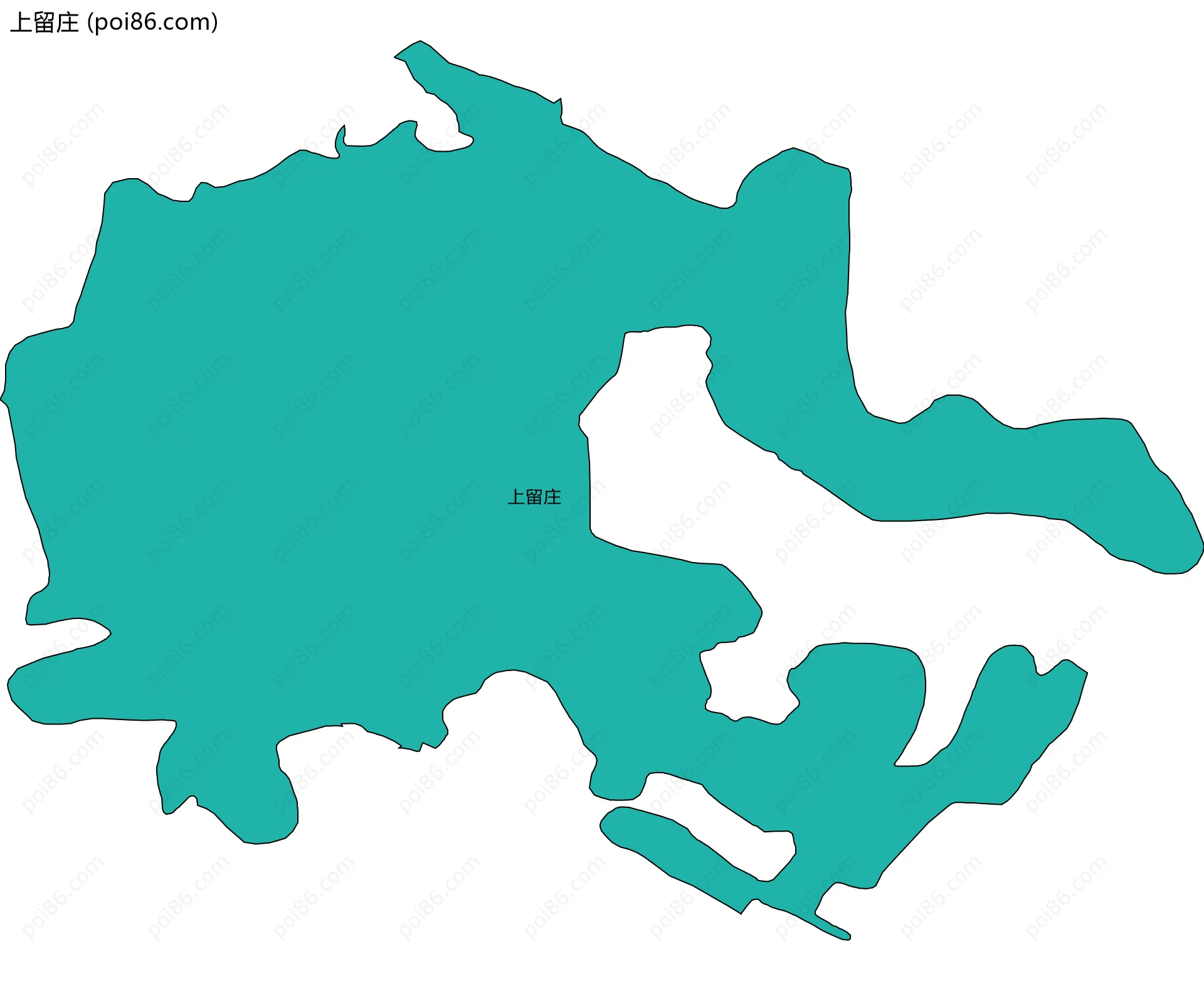 上留庄边界地图