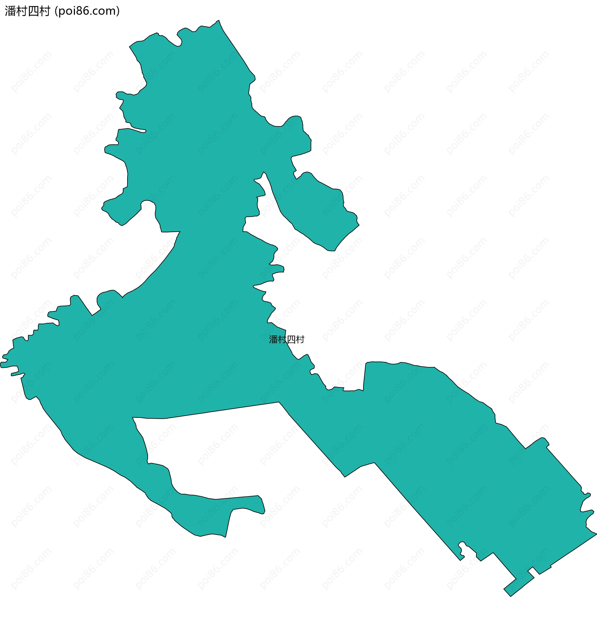 潘村四村边界地图