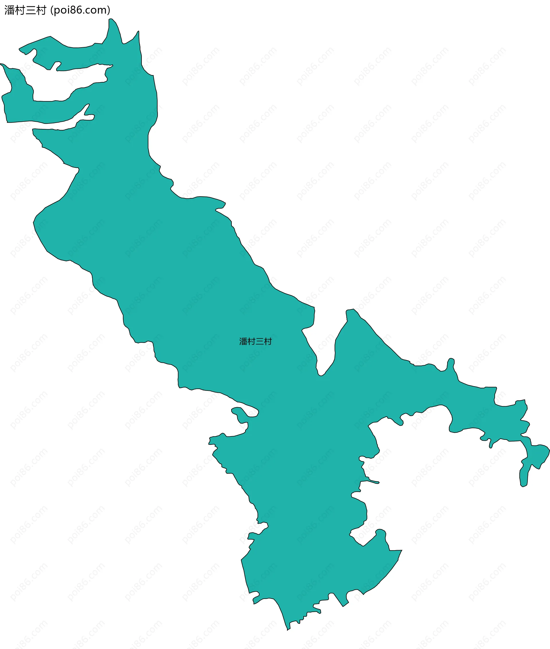 潘村三村边界地图