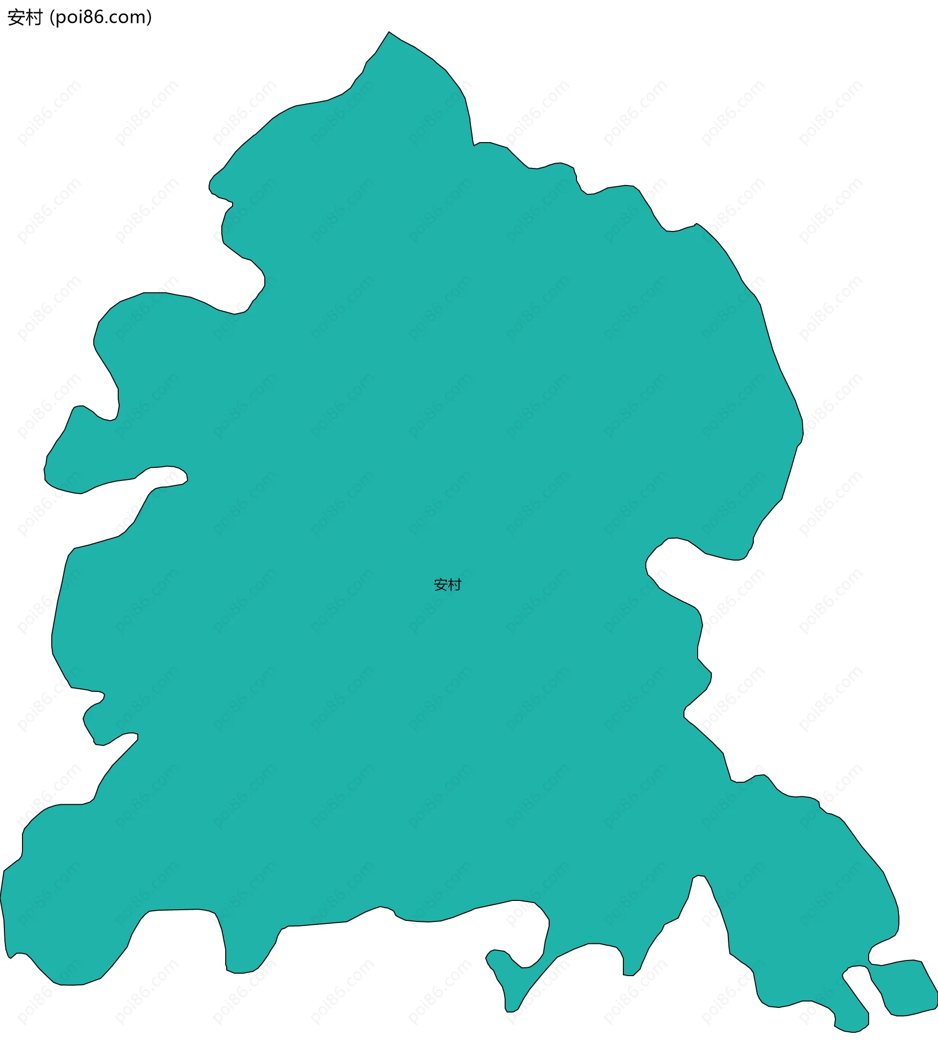 安村边界地图