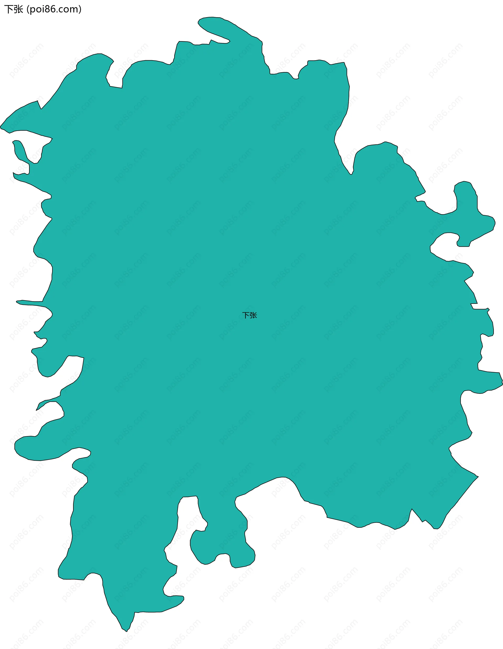 下张边界地图