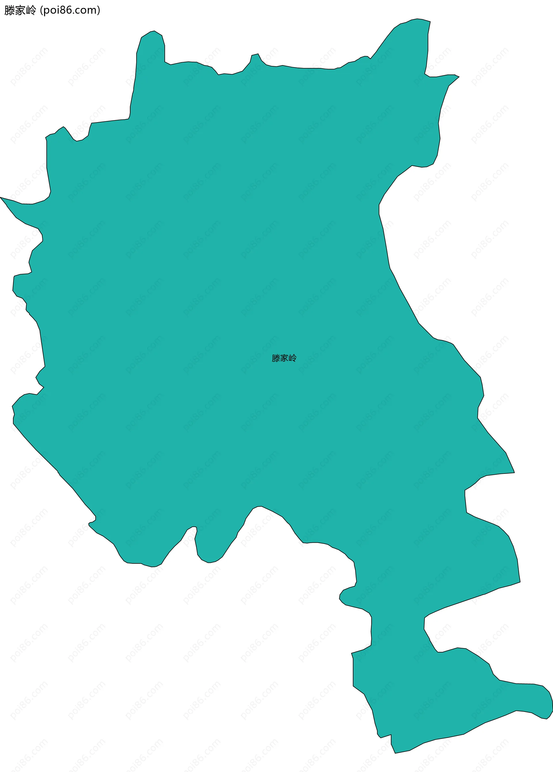 滕家岭边界地图