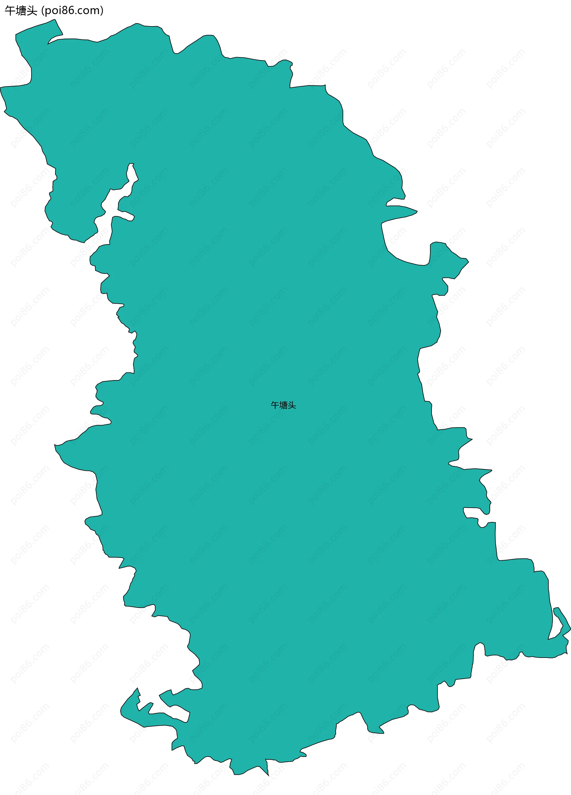 午塘头边界地图