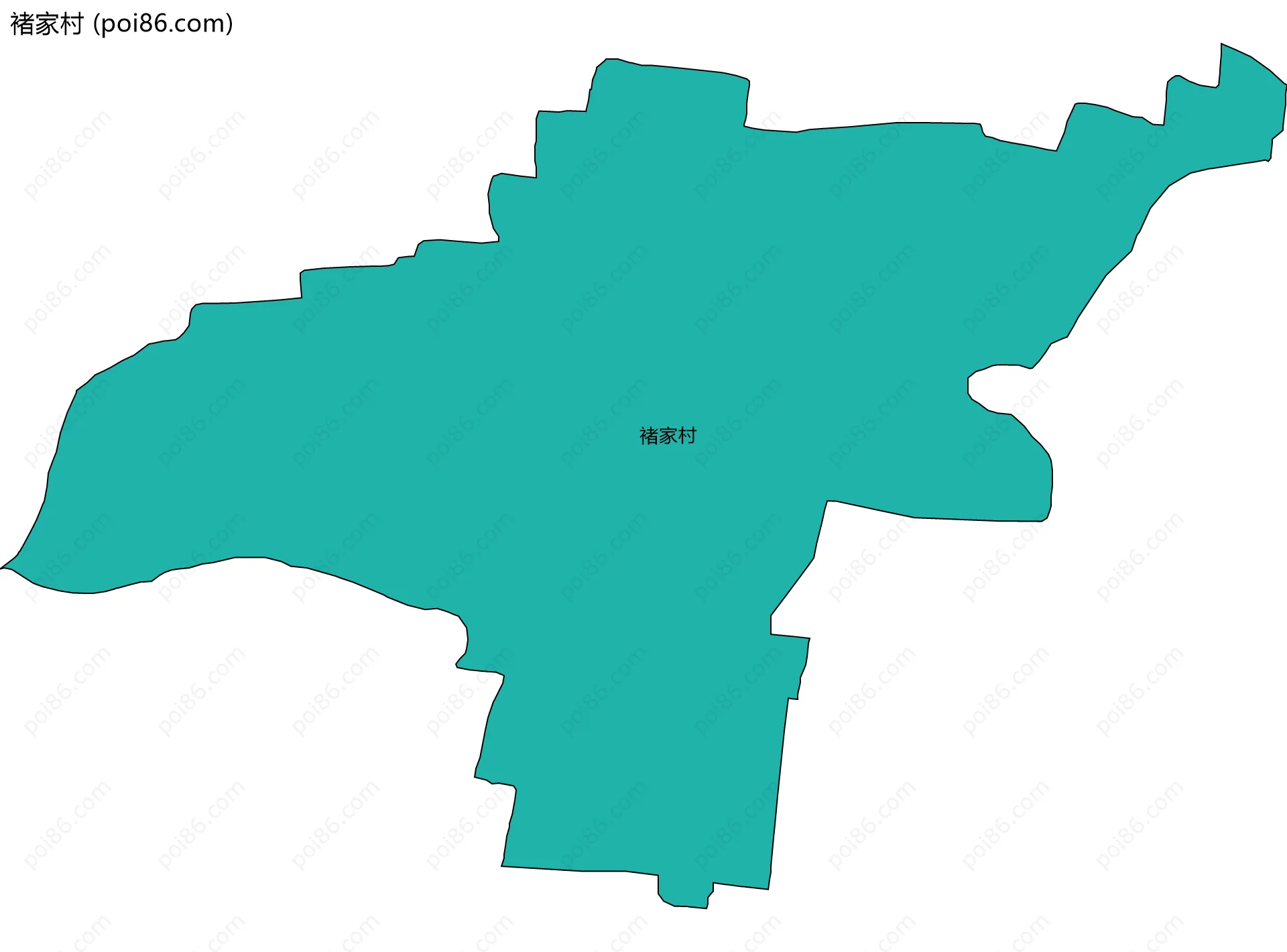 褚家村边界地图