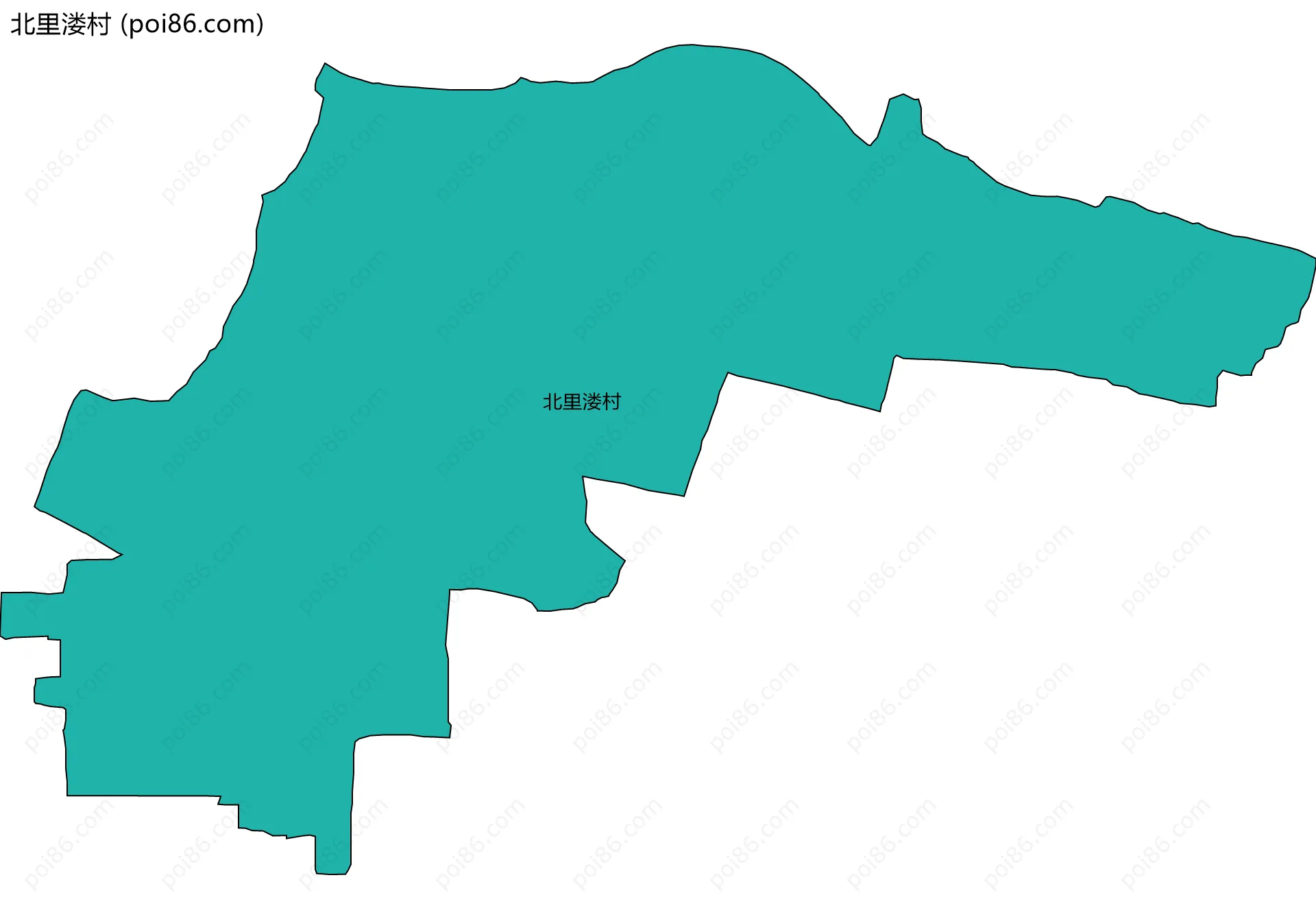 北里溇村边界地图
