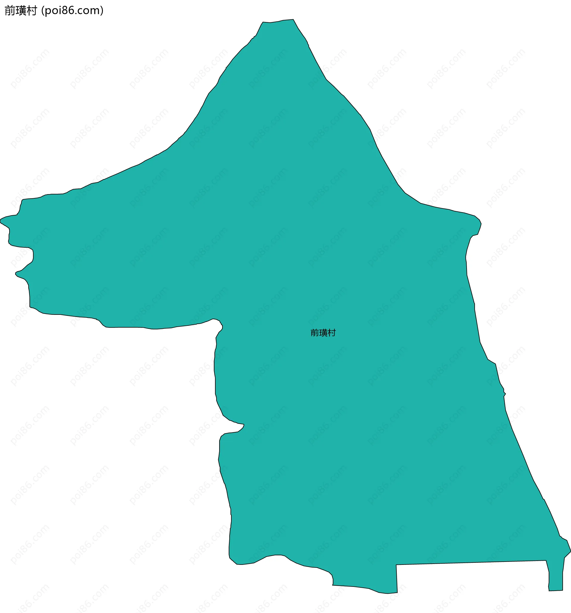 前璜村边界地图