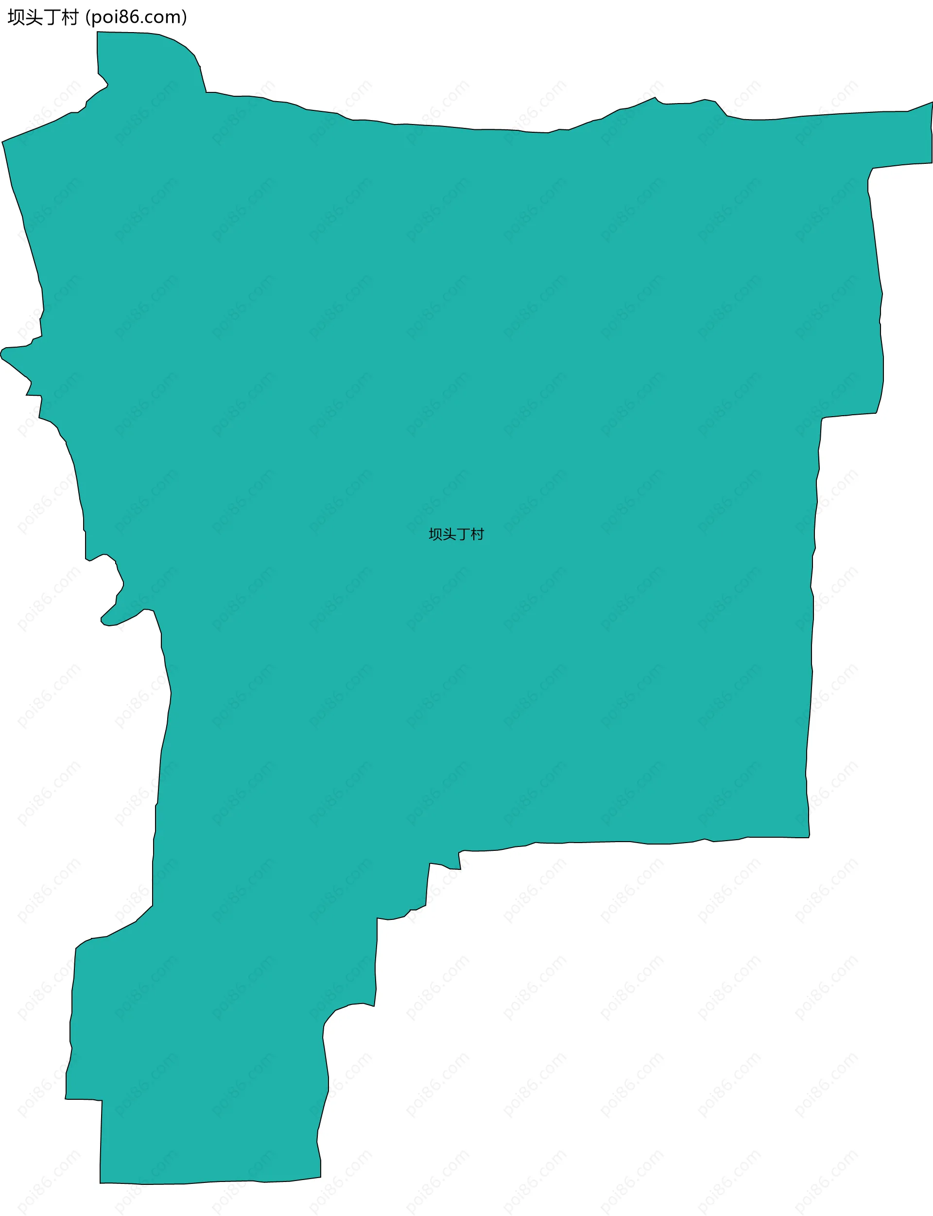 坝头丁村边界地图