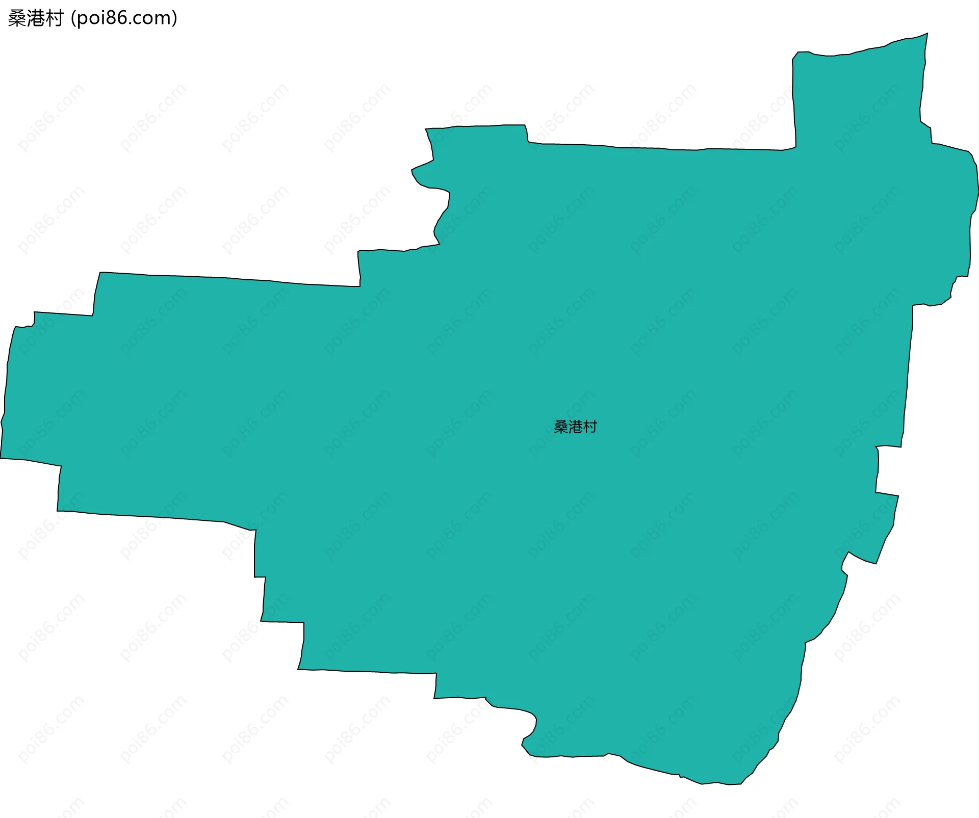 桑港村边界地图
