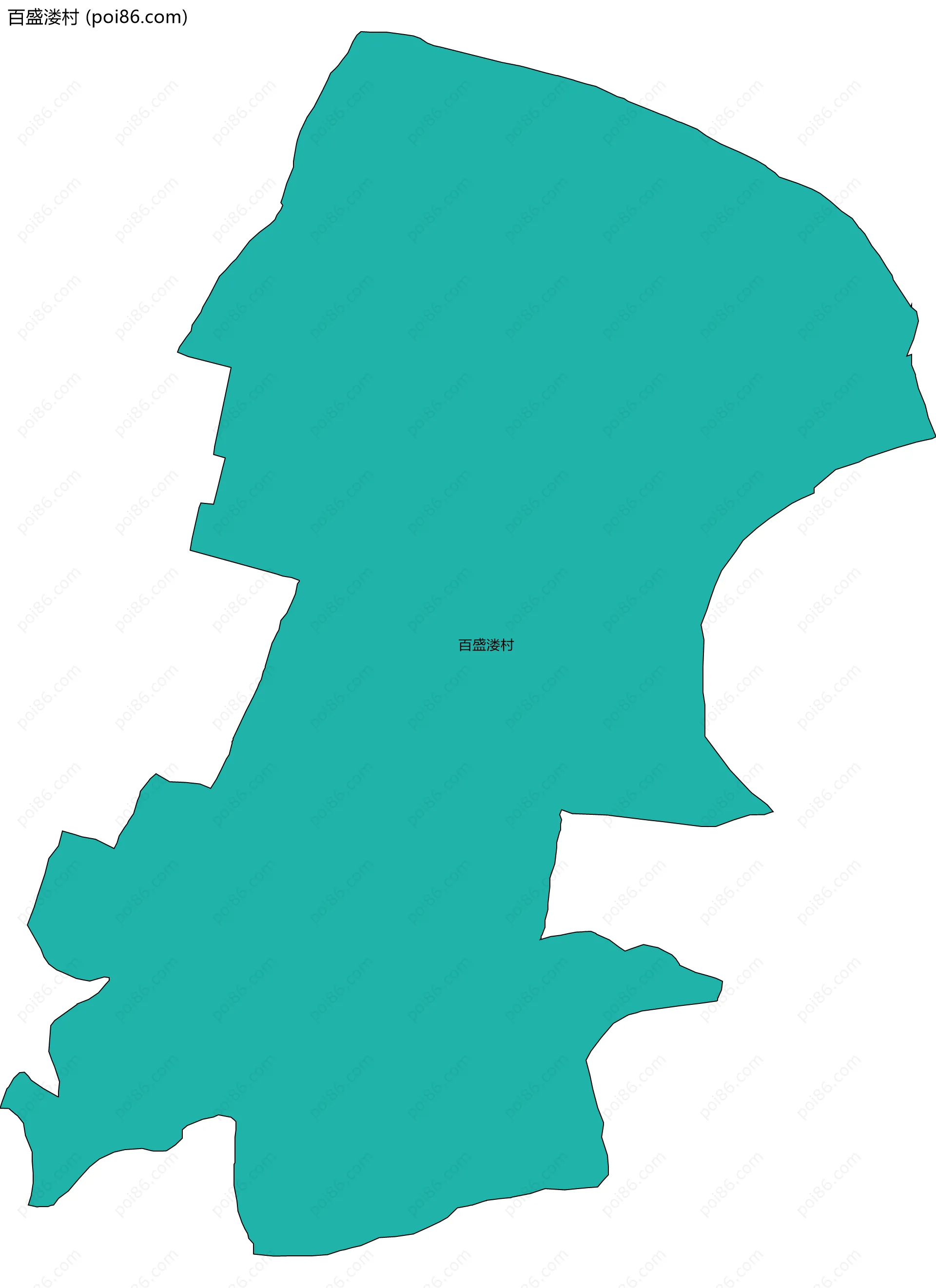 百盛溇村边界地图