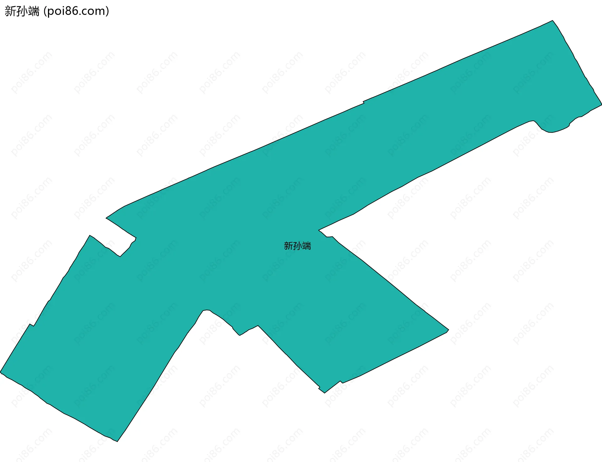 新孙端边界地图