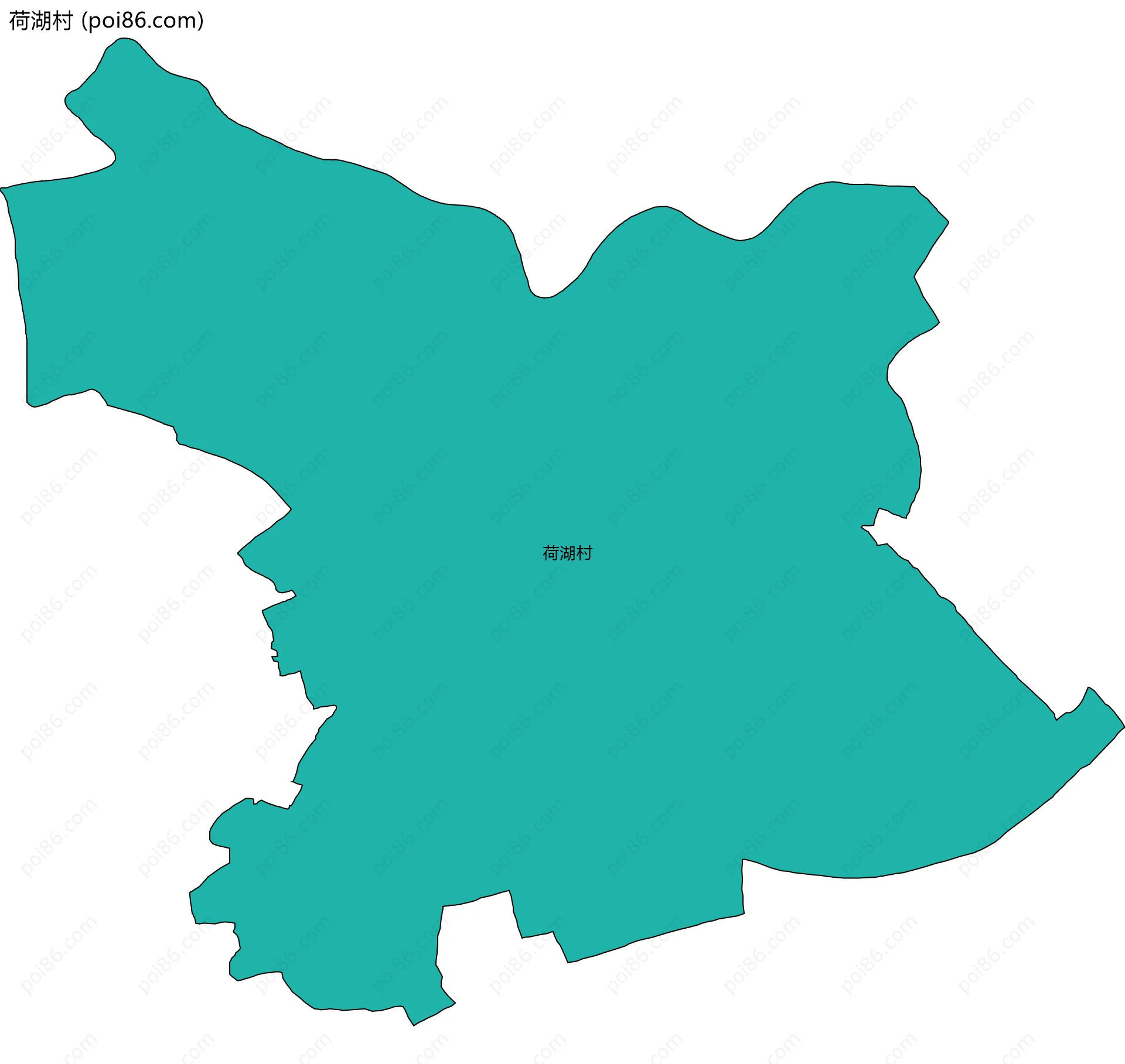 荷湖村边界地图