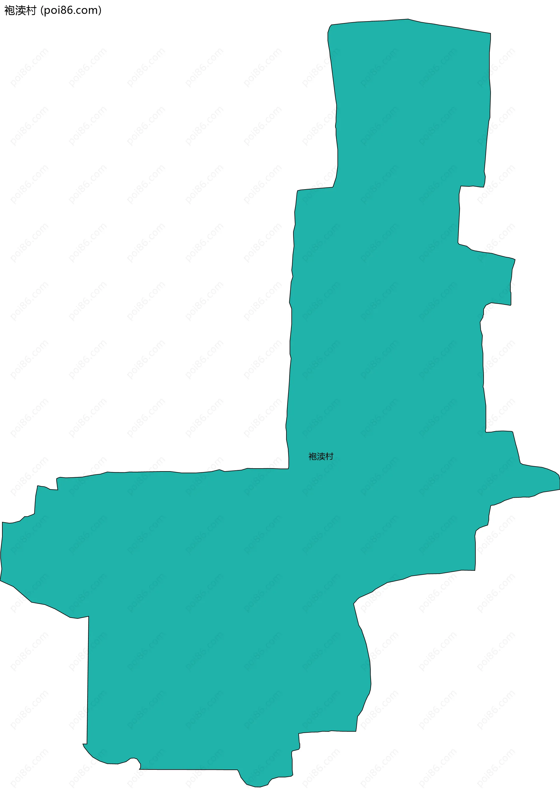 袍渎村边界地图