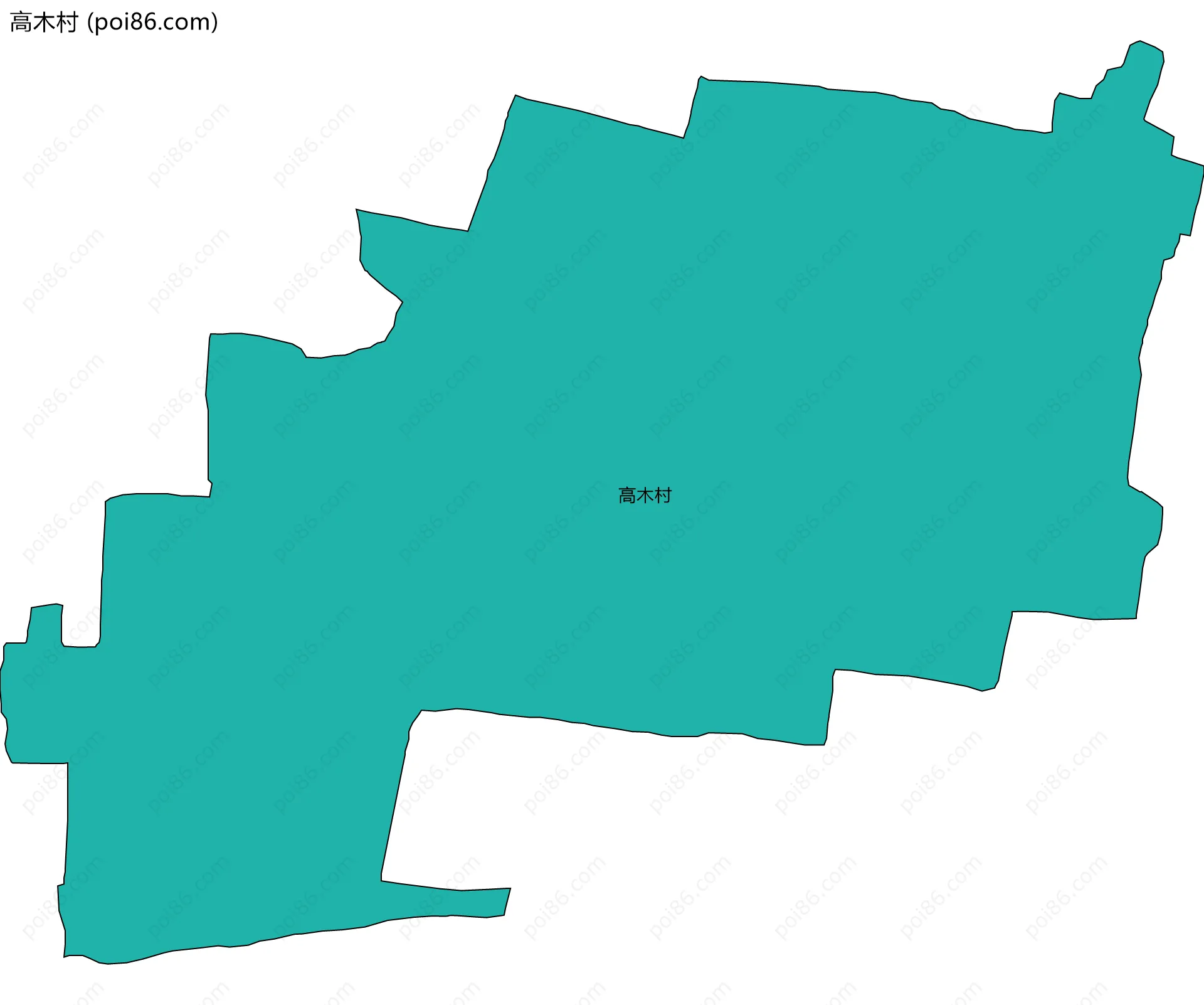 高木村边界地图