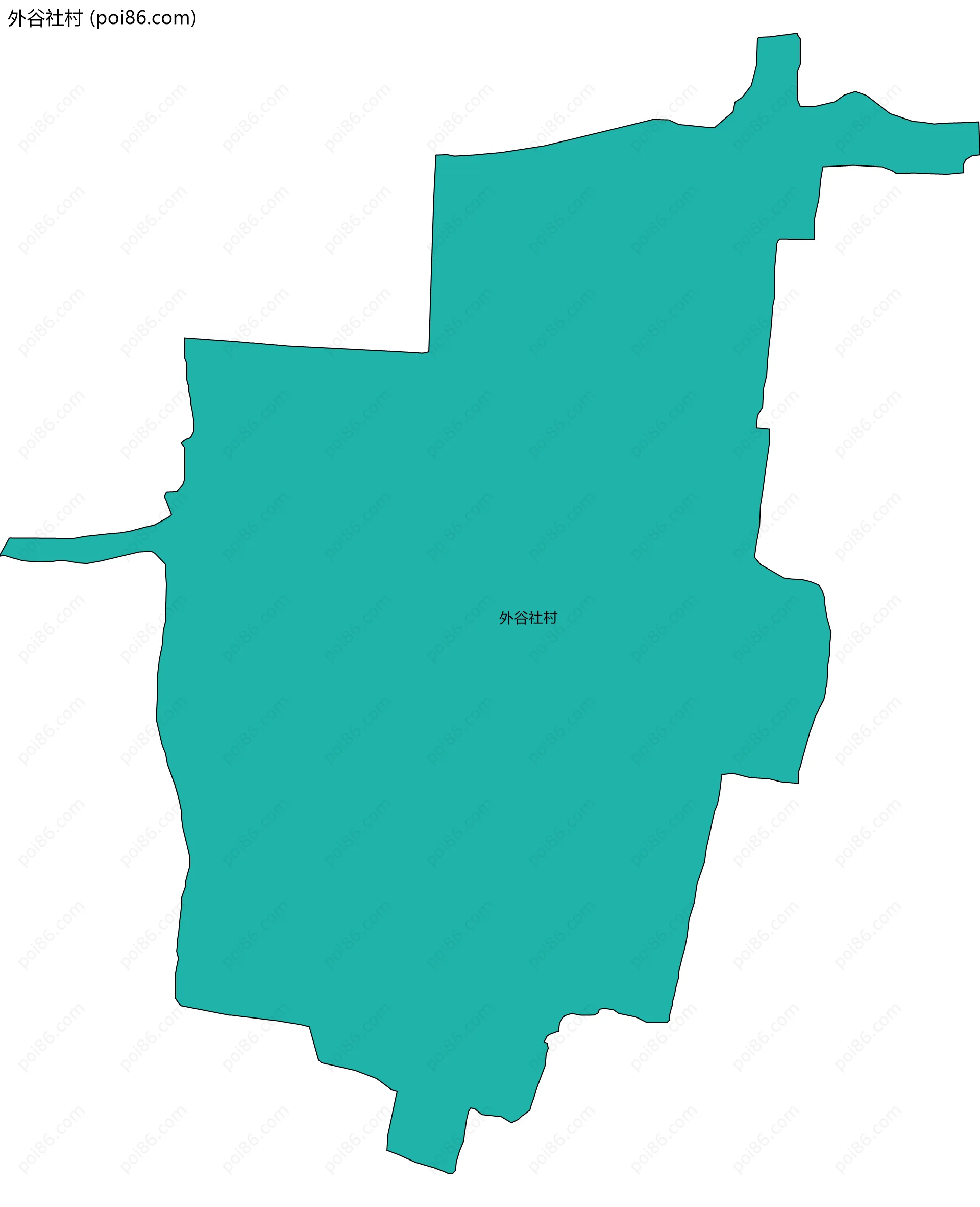 外谷社村边界地图
