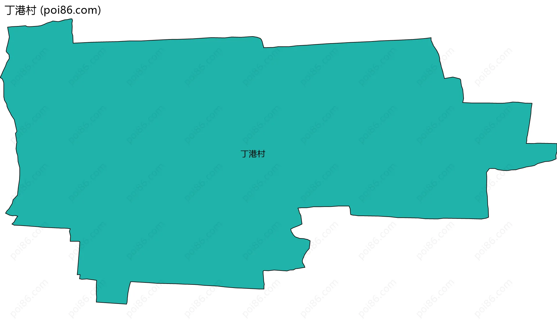丁港村边界地图