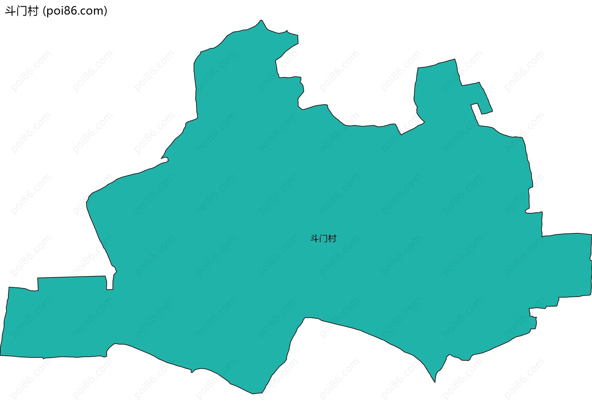 斗门村边界地图