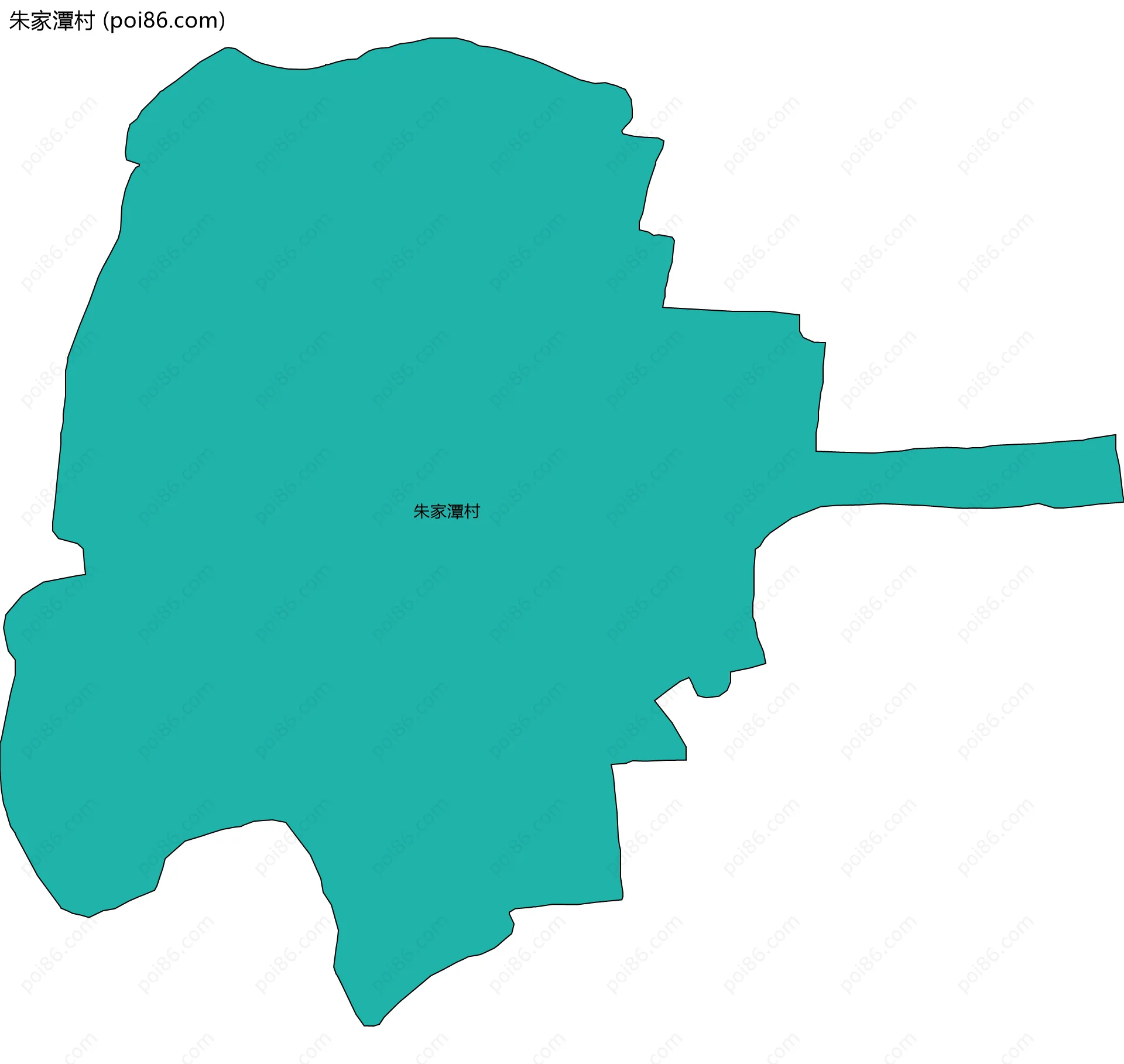 朱家潭村边界地图